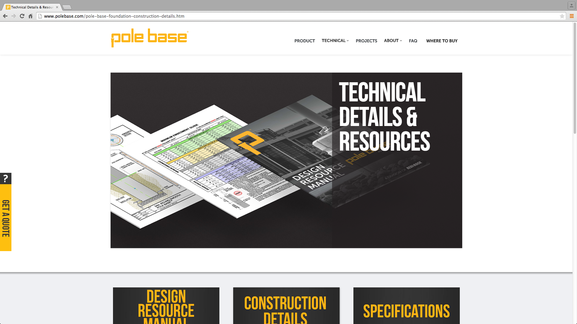 Heading image of the technical details page