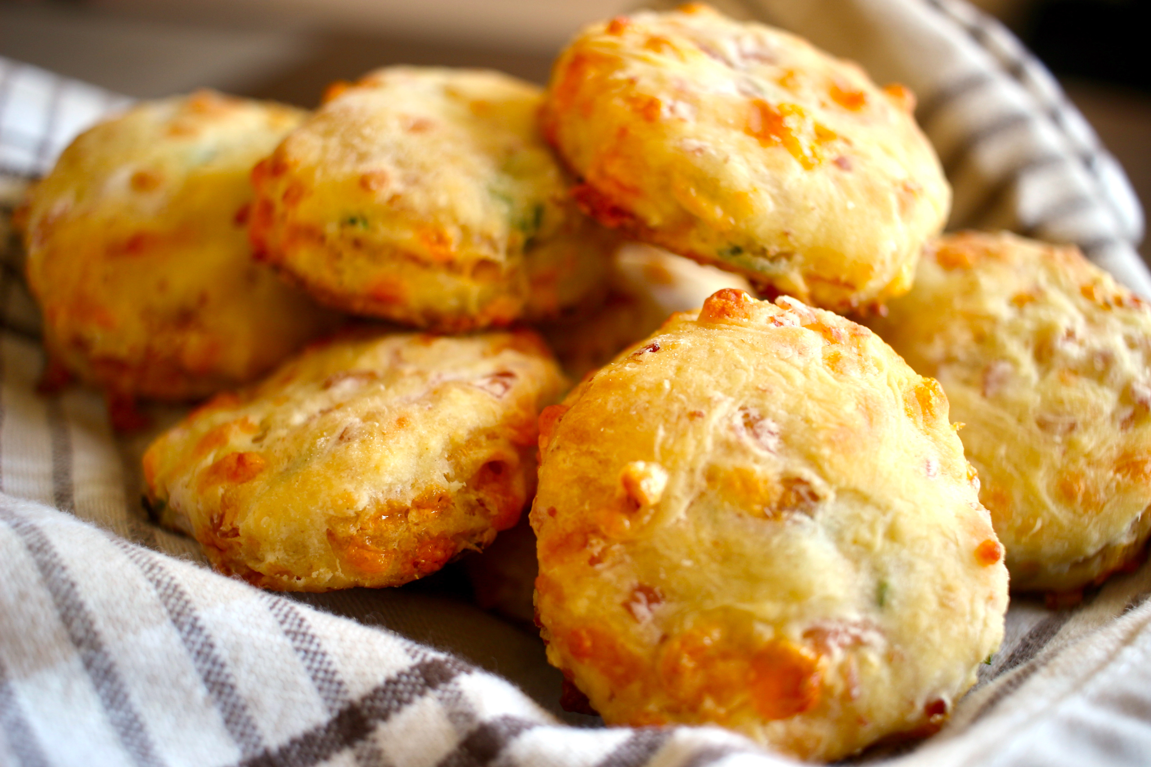 Ham, Cheese & Green Onion Biscuit Basket