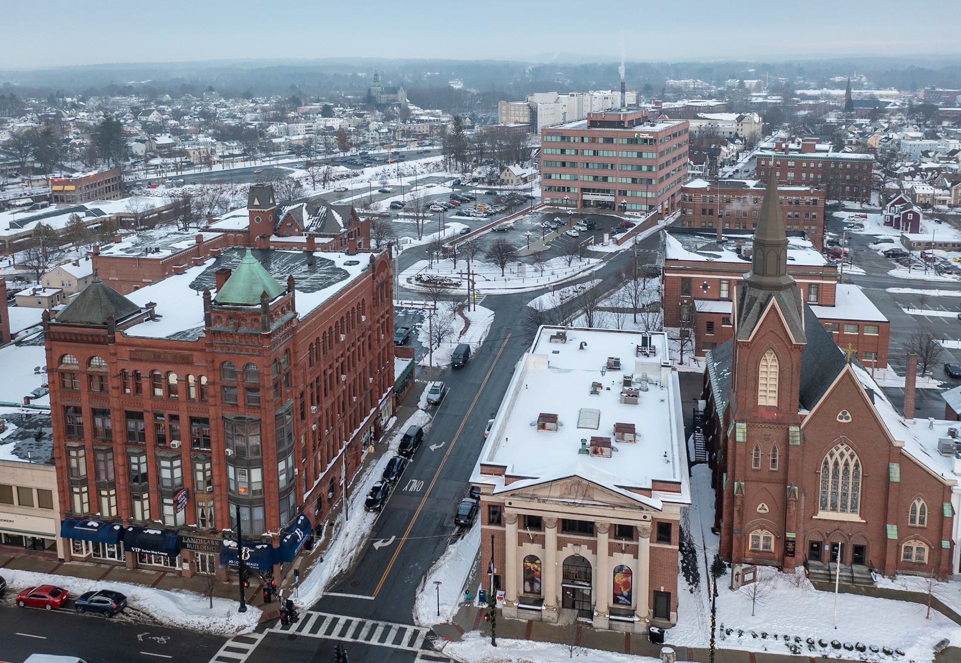 New Snow along Temple St
