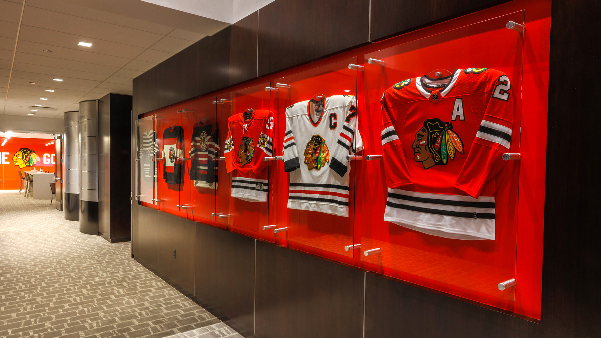 Blackhawks Locker Room - Hockey Stadium in Near West Side