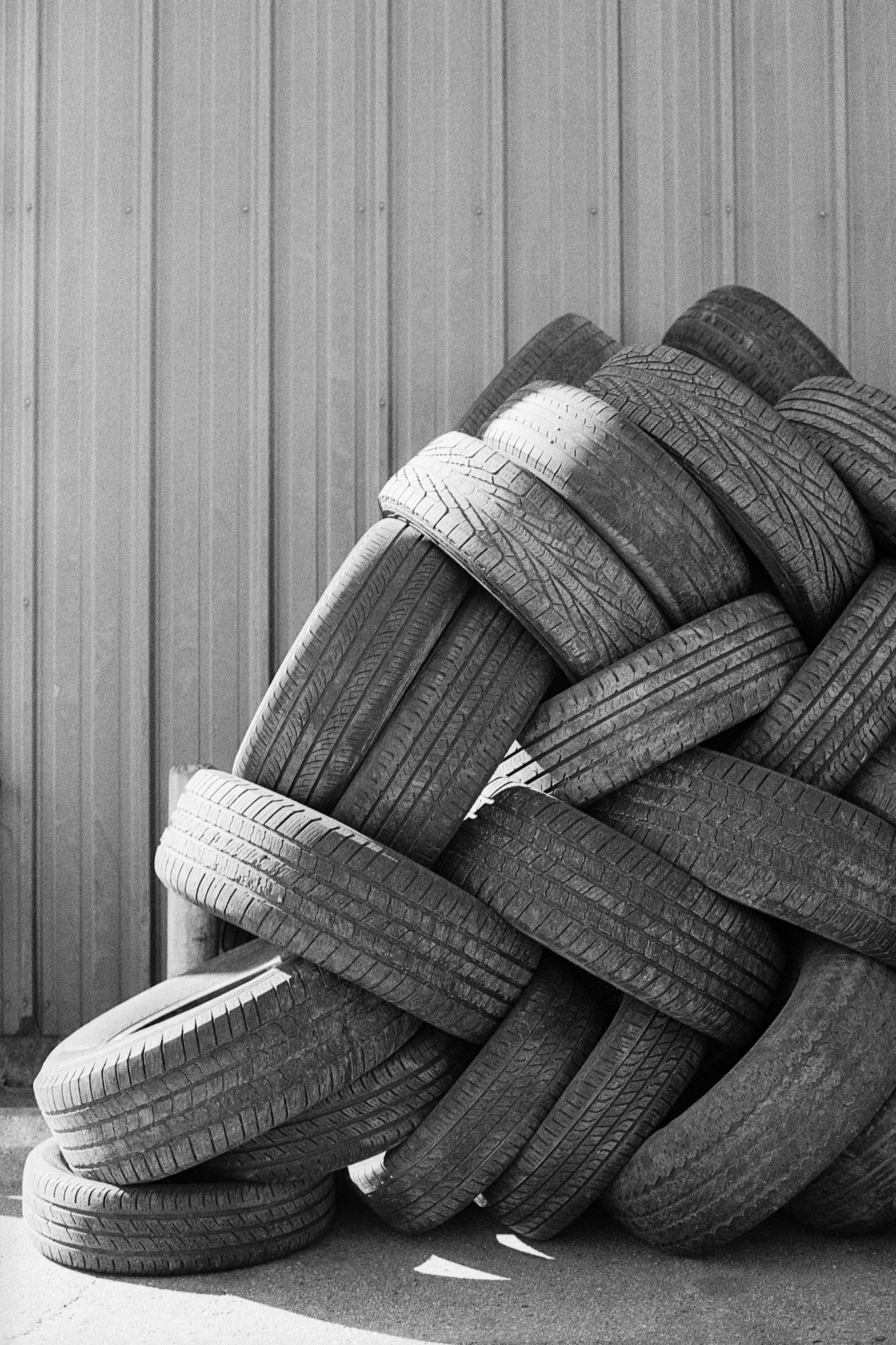 Worn tires