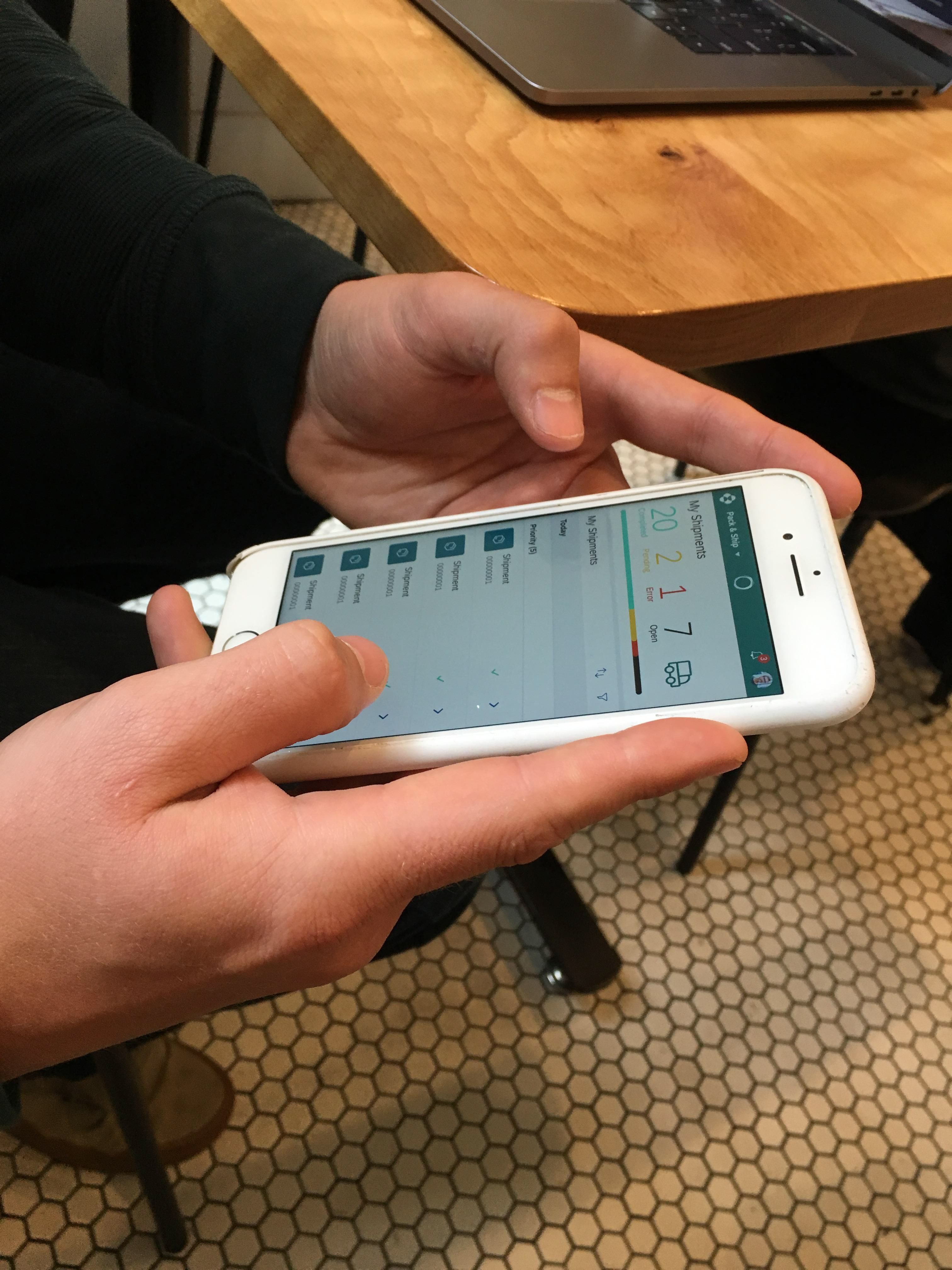 Rapid Prototyping with a real device. via InVision App