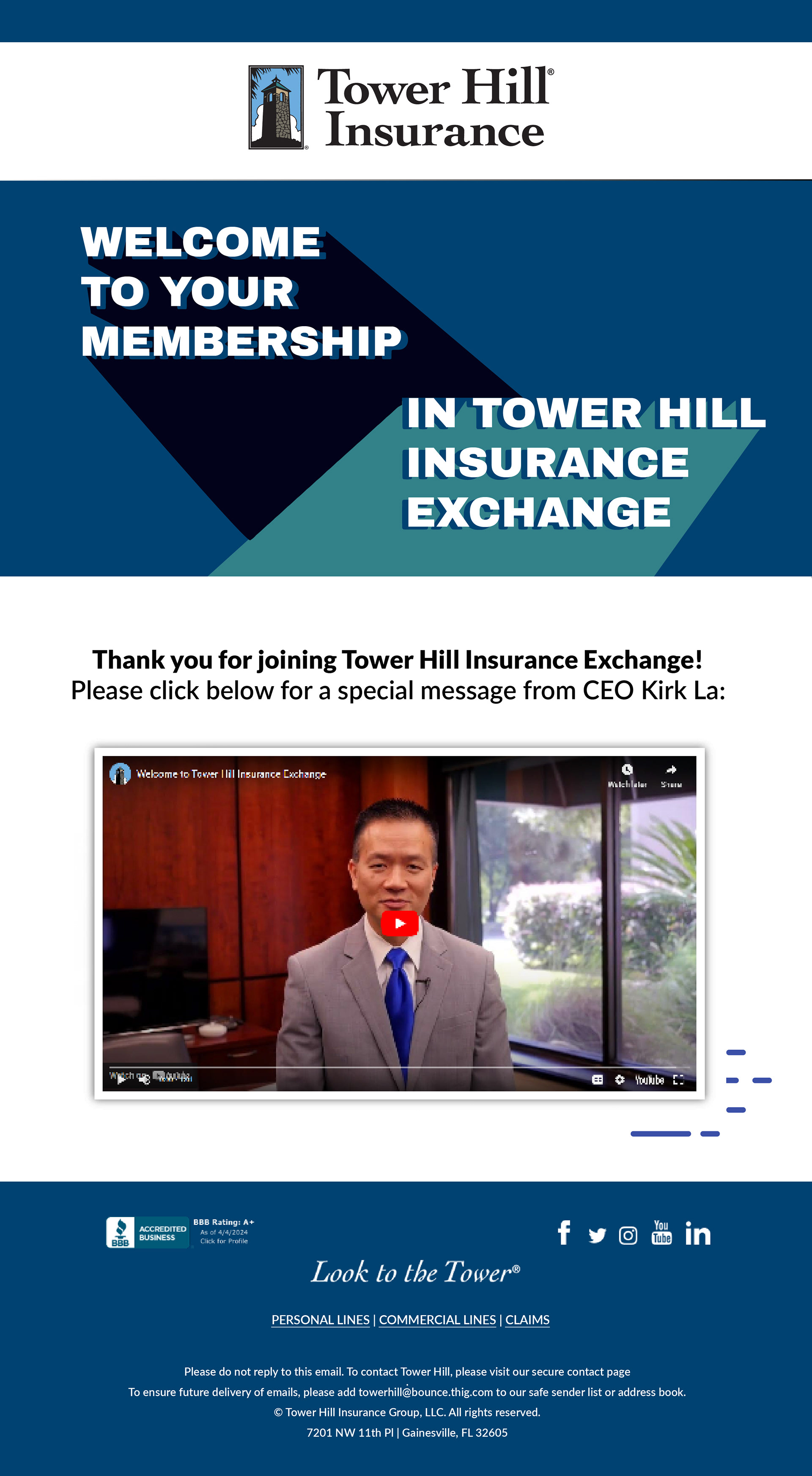Exchange CEO Welcome Email