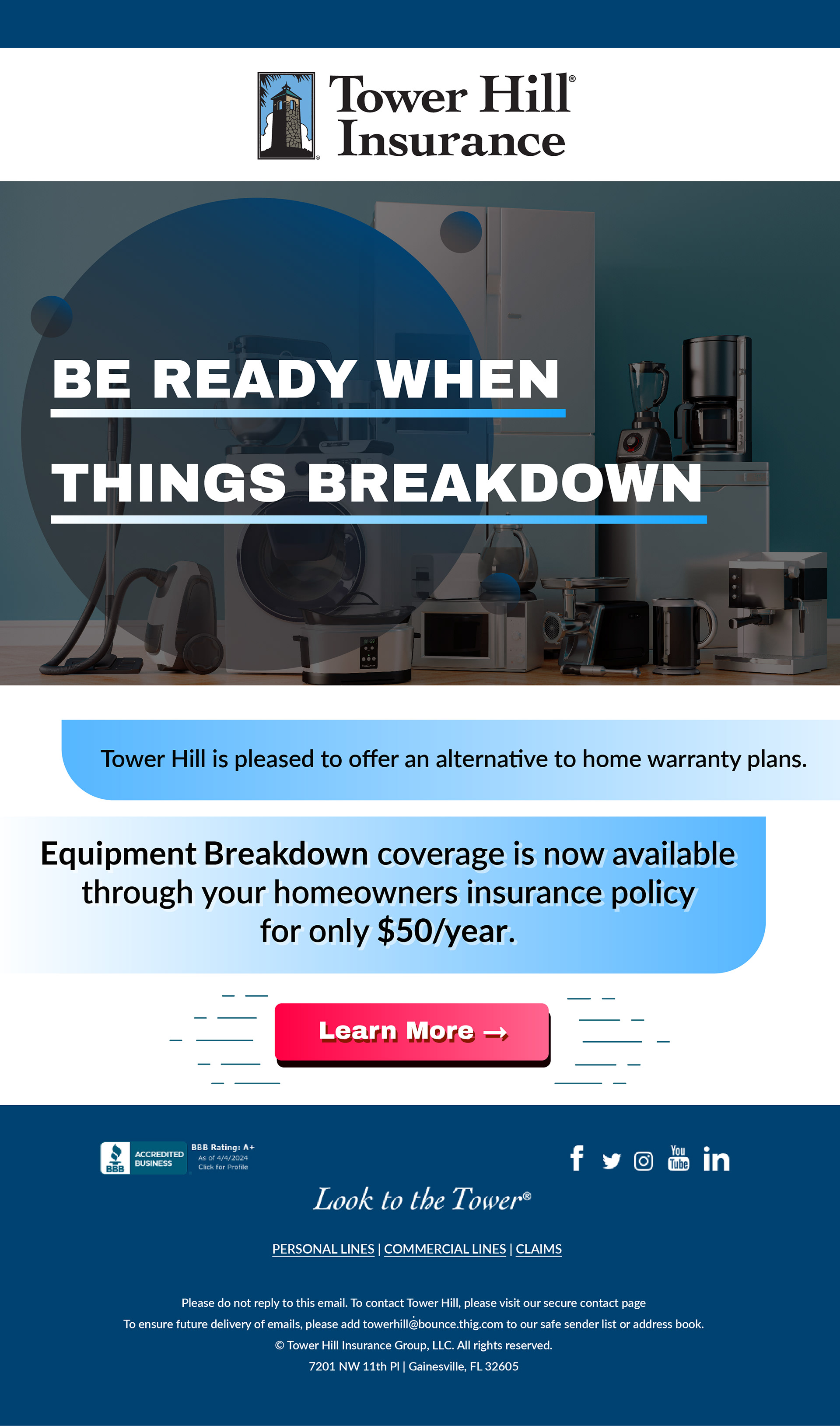 Equipment Breakdown Email