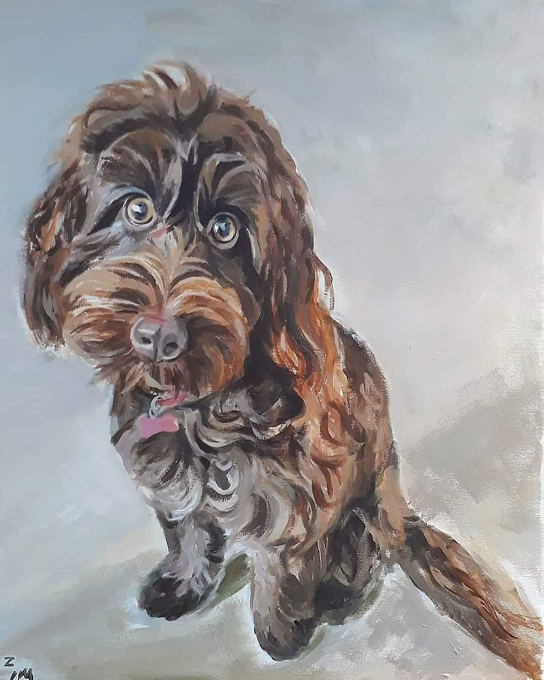 Painted in acrylic paint