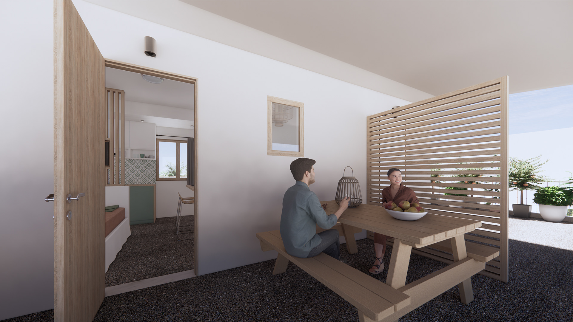 Apartment A | Exterior 3D view