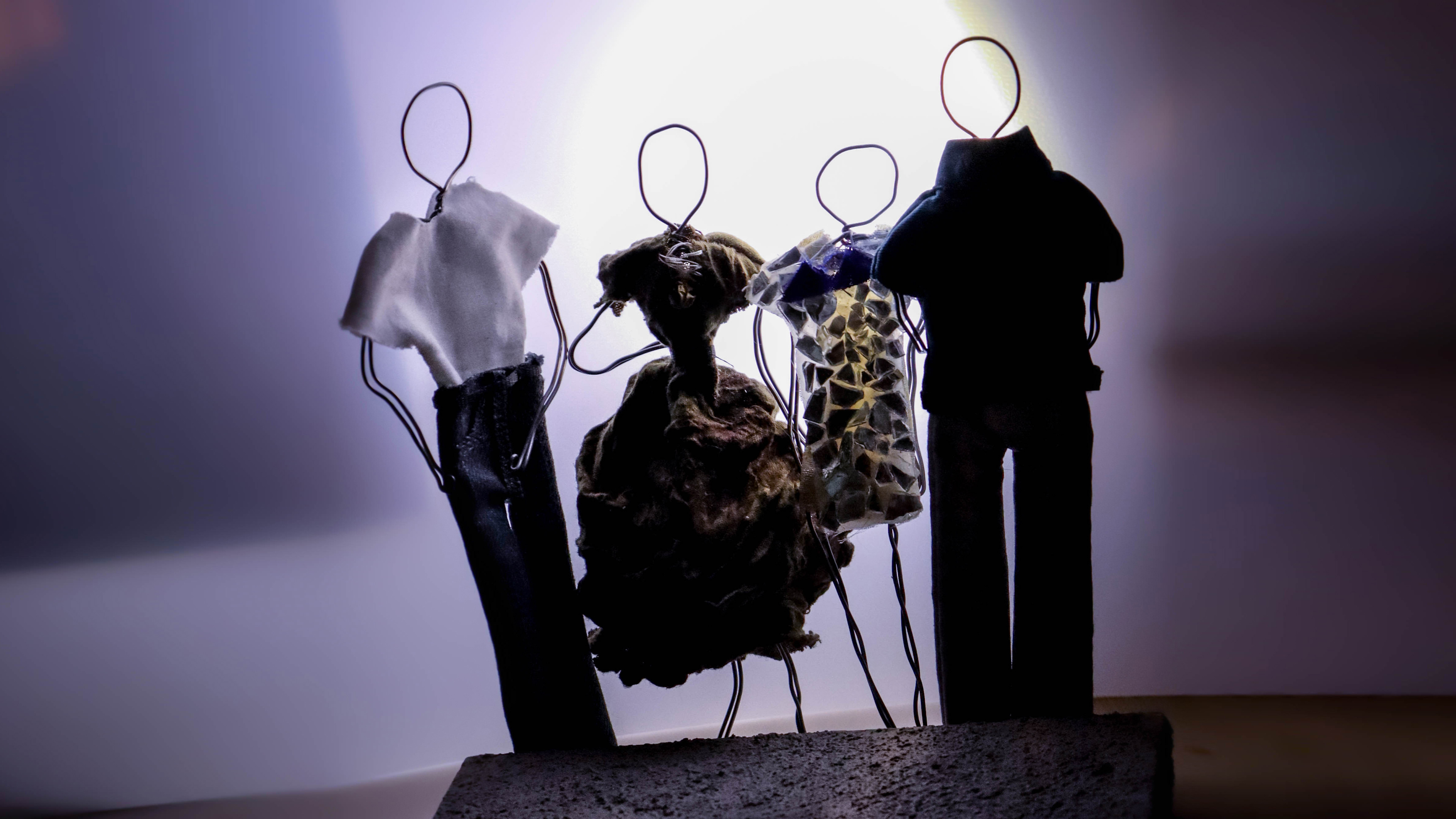 Costumes - 3D sketches for Tom, Amanda, Laura and Jim