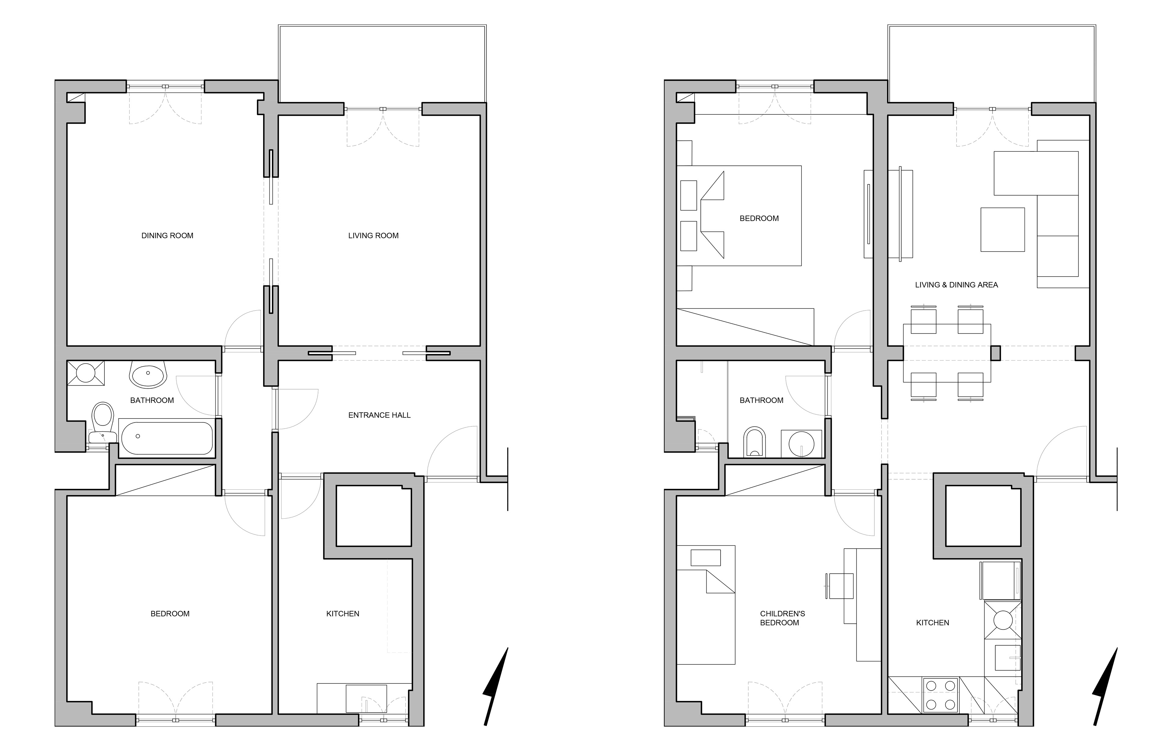 Existing & Proposed Floor Plans