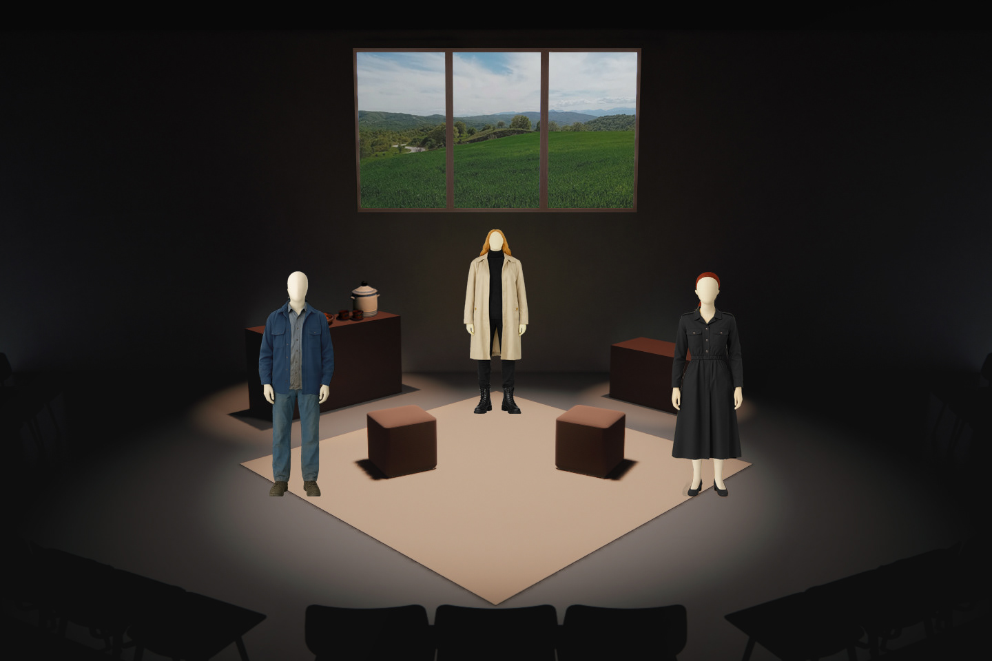 Set and Costume proposal — 3D visualization | Artistic research