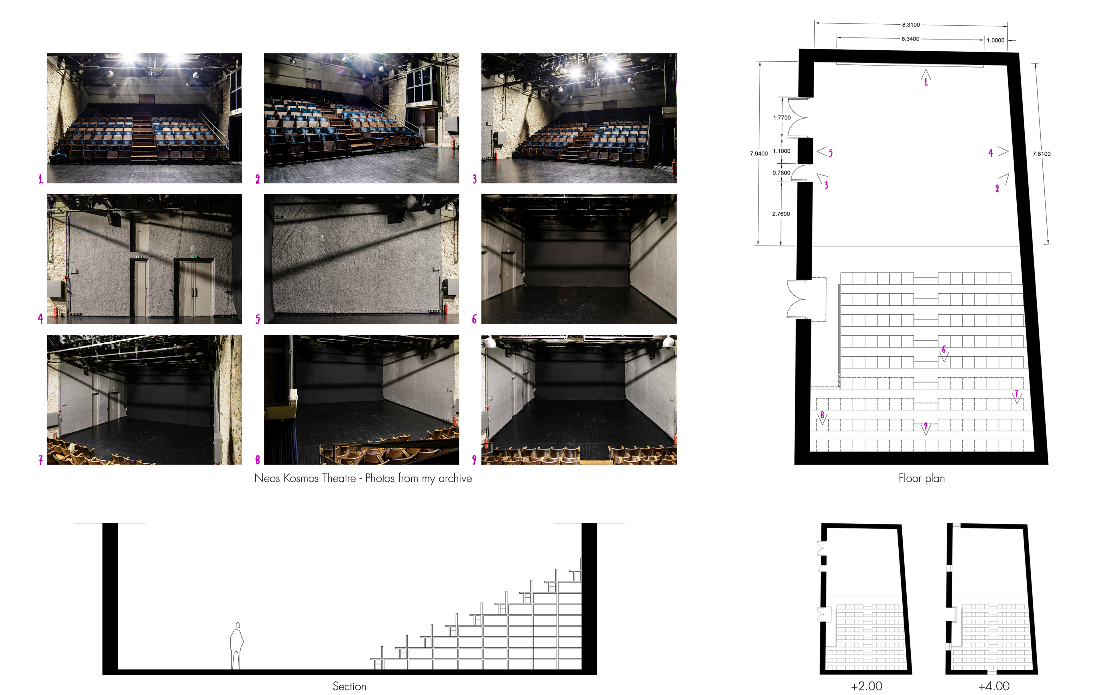 Neos Kosmos Theatre: drawings and photos from my archive