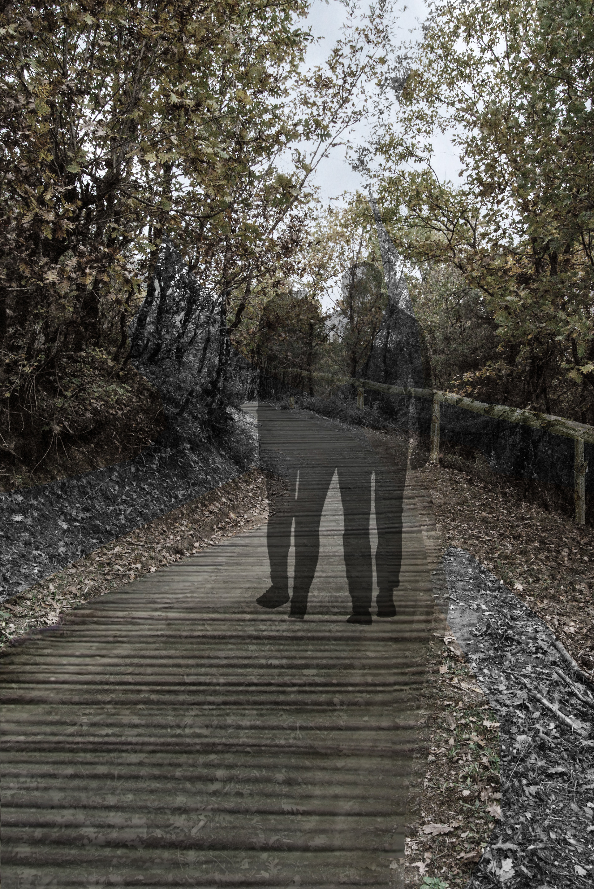 Surrounding Area: Paving & Sculpture Placement | Photoshop Collages