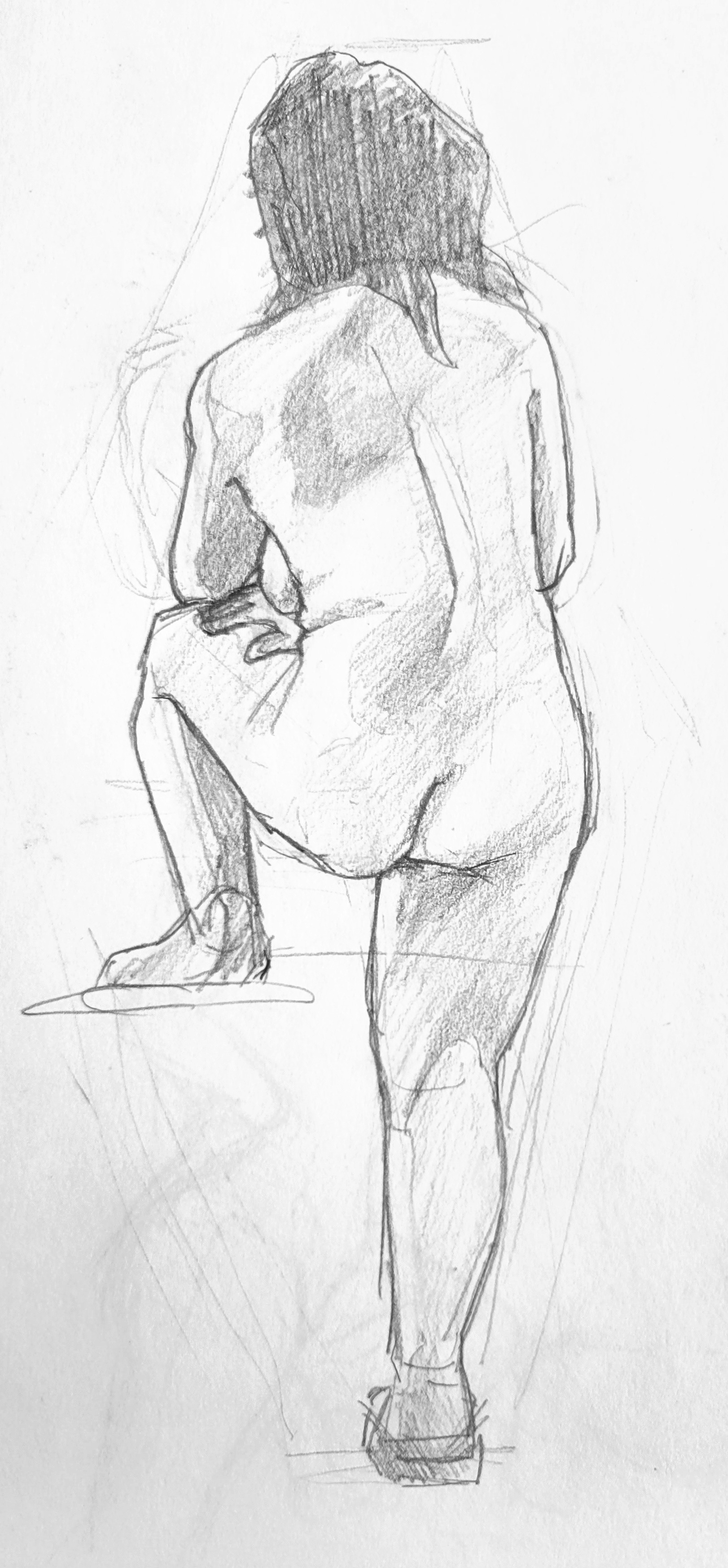 15 minute live model / graphite pencil