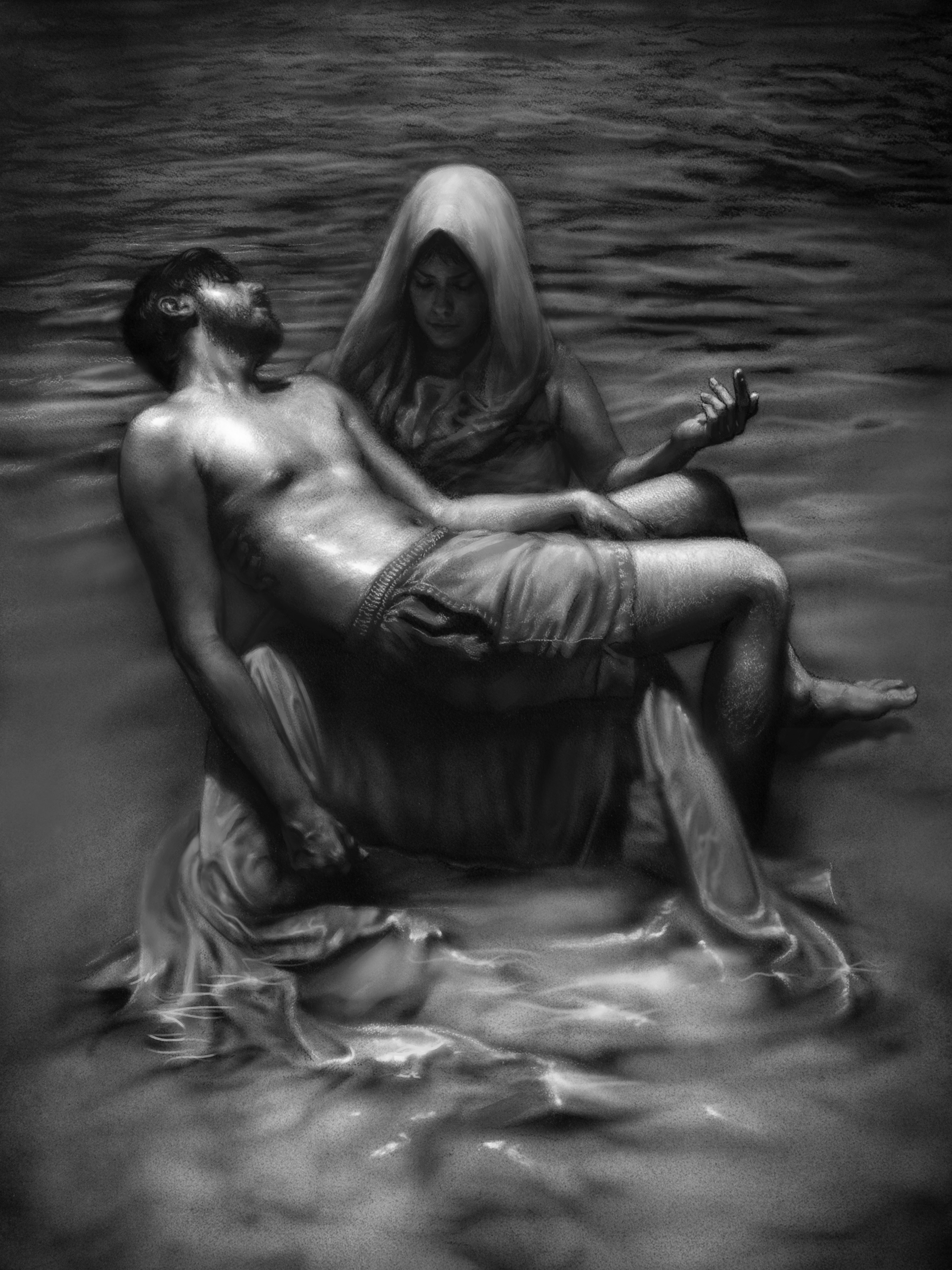 Border Pieta, Drawing for Carbonic Process