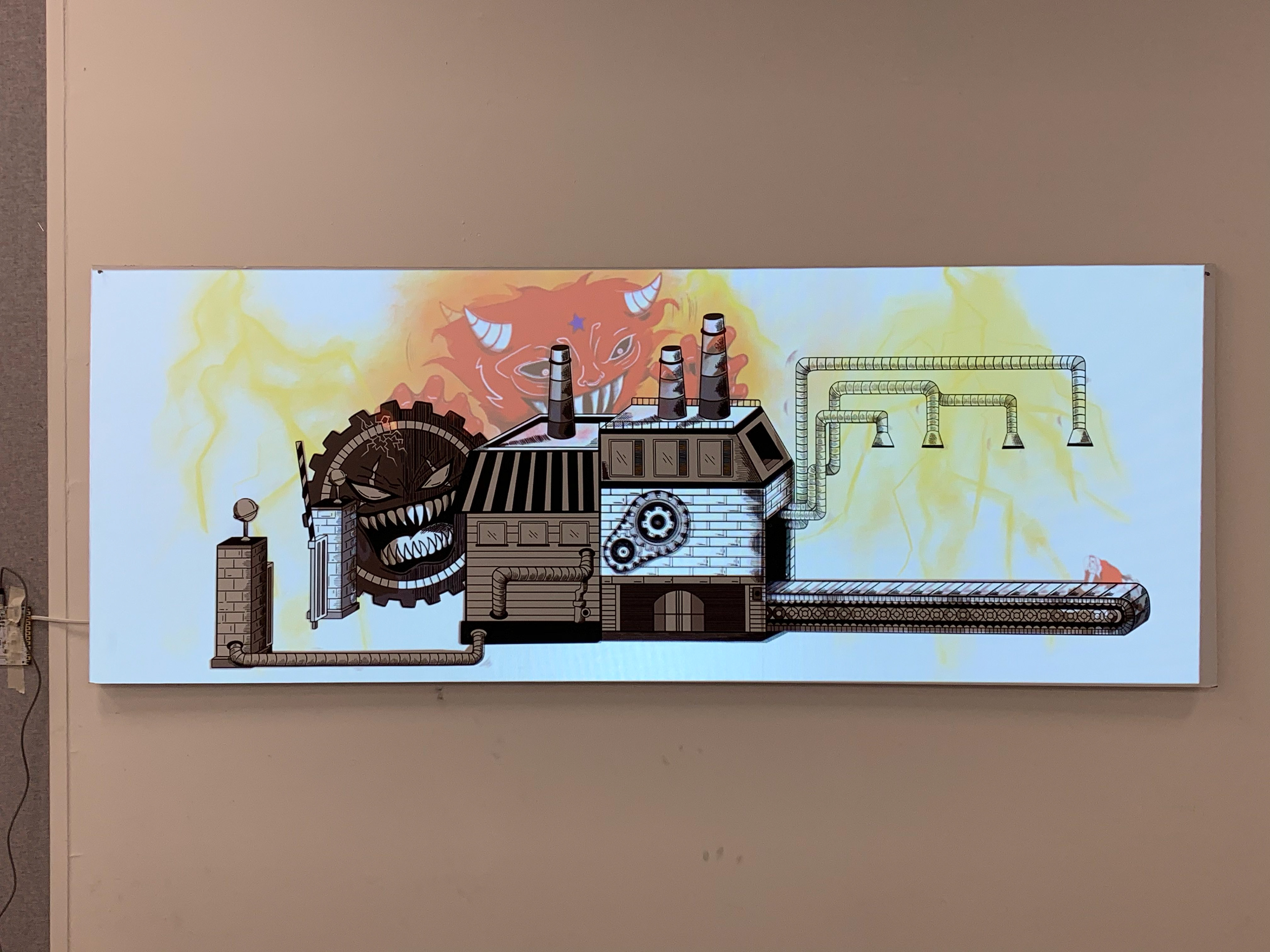 Tracing with ink, Interactive wall