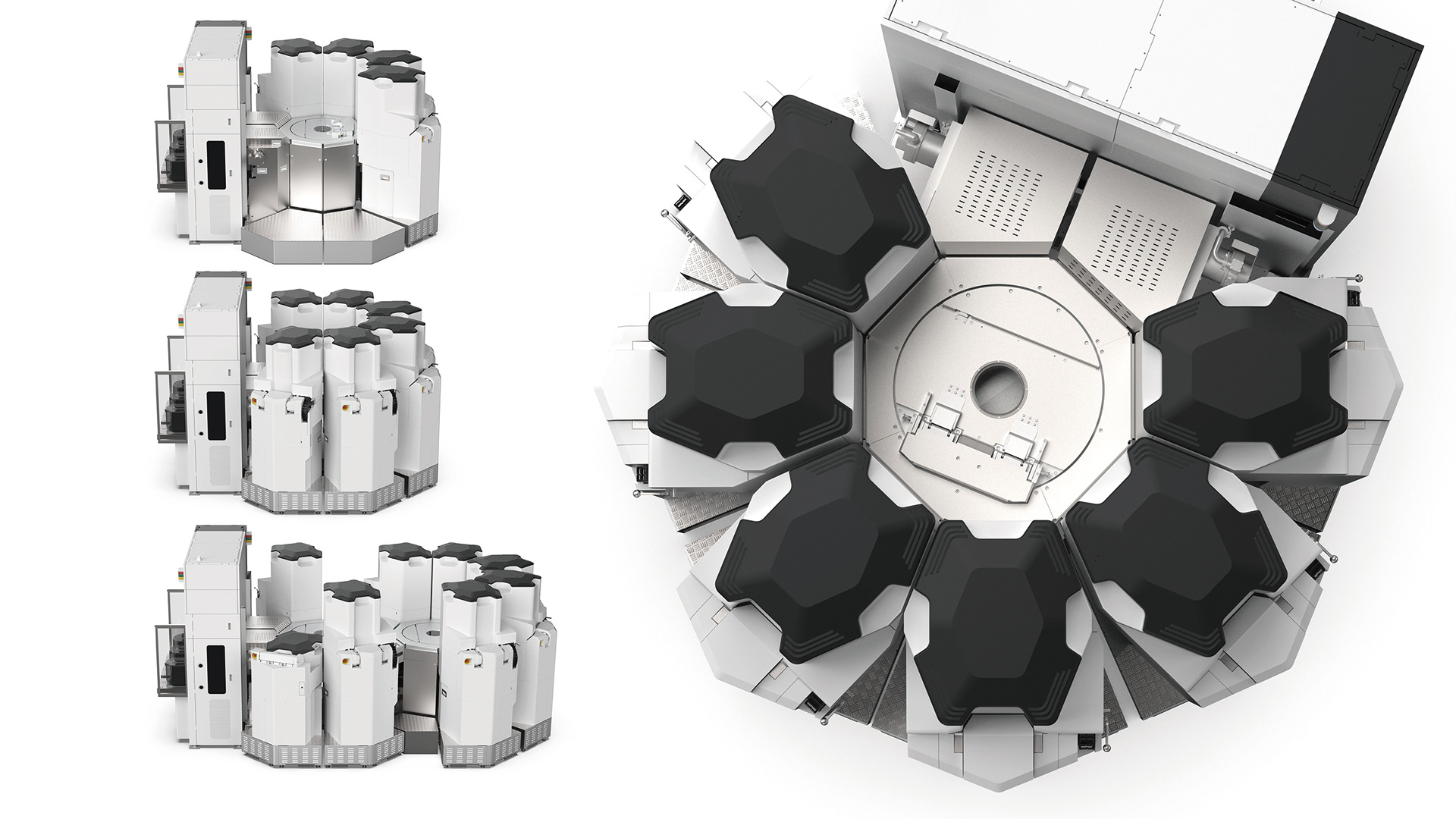 Adastra exterior design leveraging its radial modular architecture and expandability