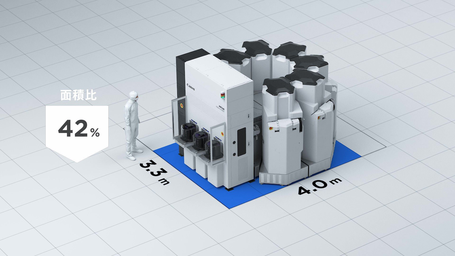 Space-saving Adastra system configuration with a reduced installation footprint