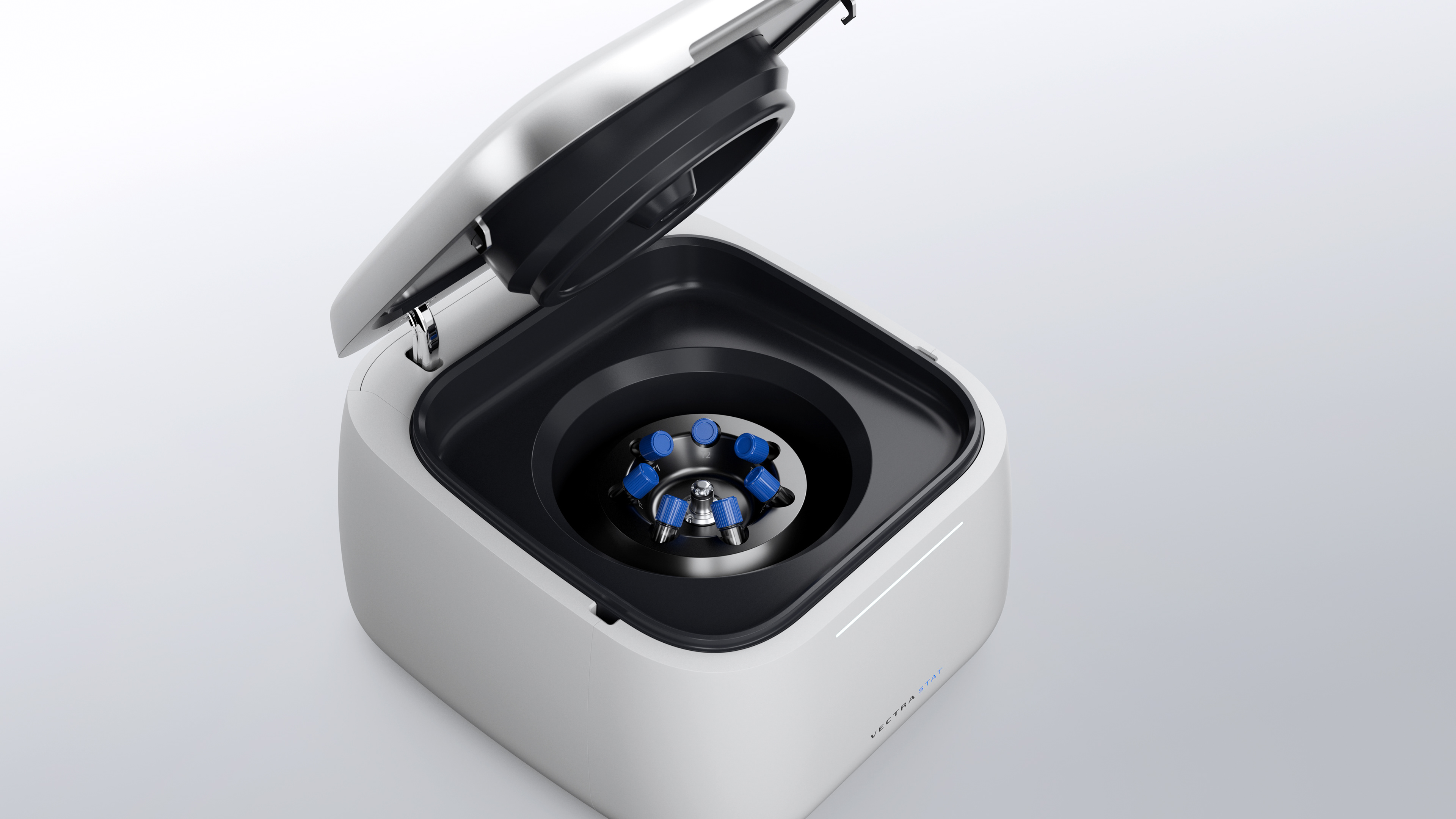 Product design reflecting the complex mechanical structure of the centrifuge unit