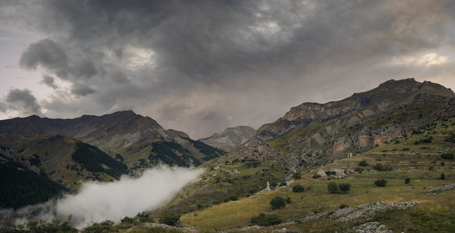 Mercantour, Vallée de la Roya après l'orage - Aout 2019