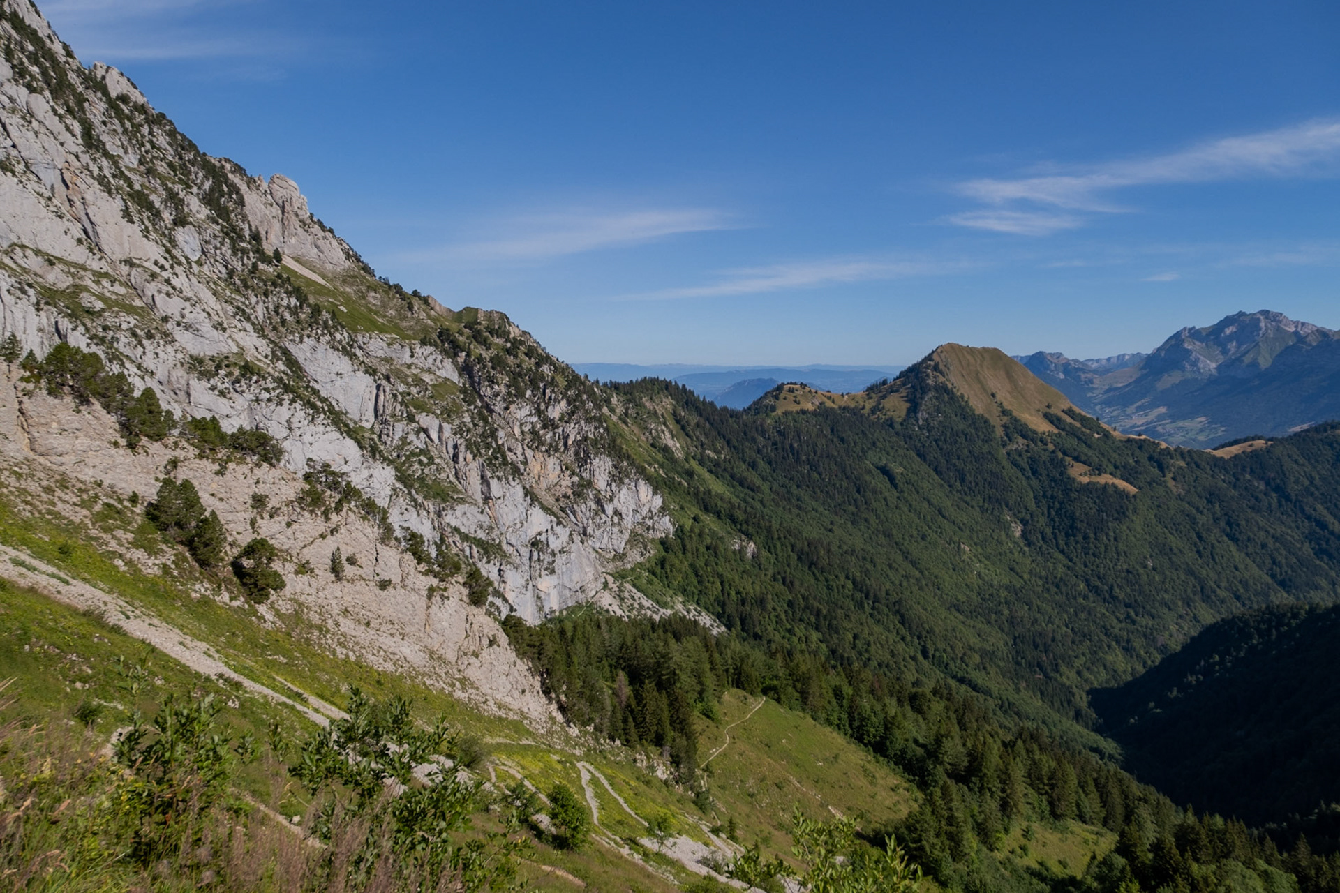 Juste en dessous du col d'orgeval, vue direction la cabane