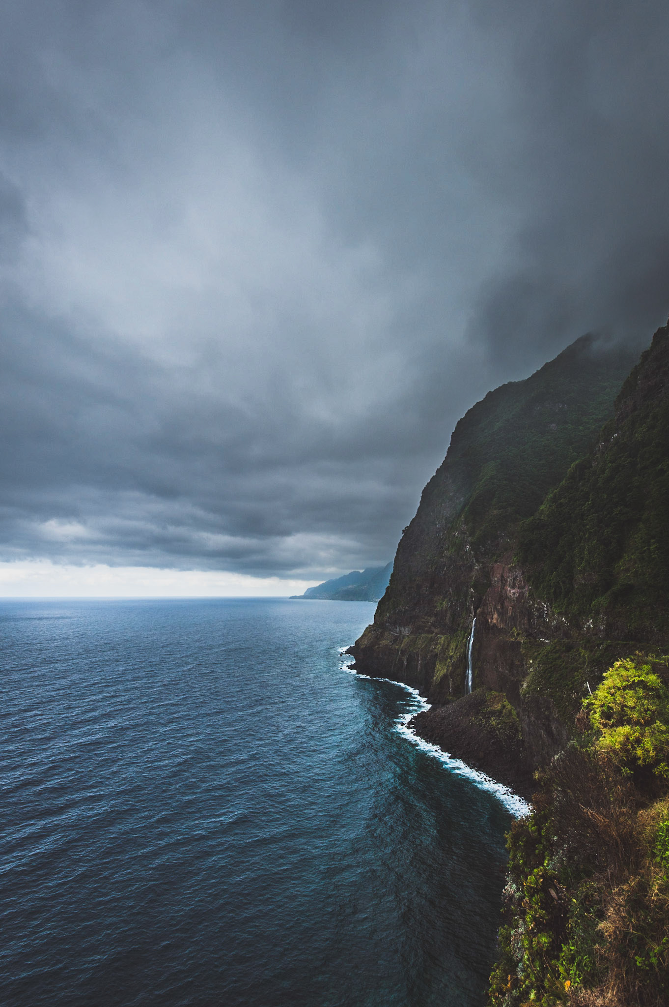 Cloudy cliff