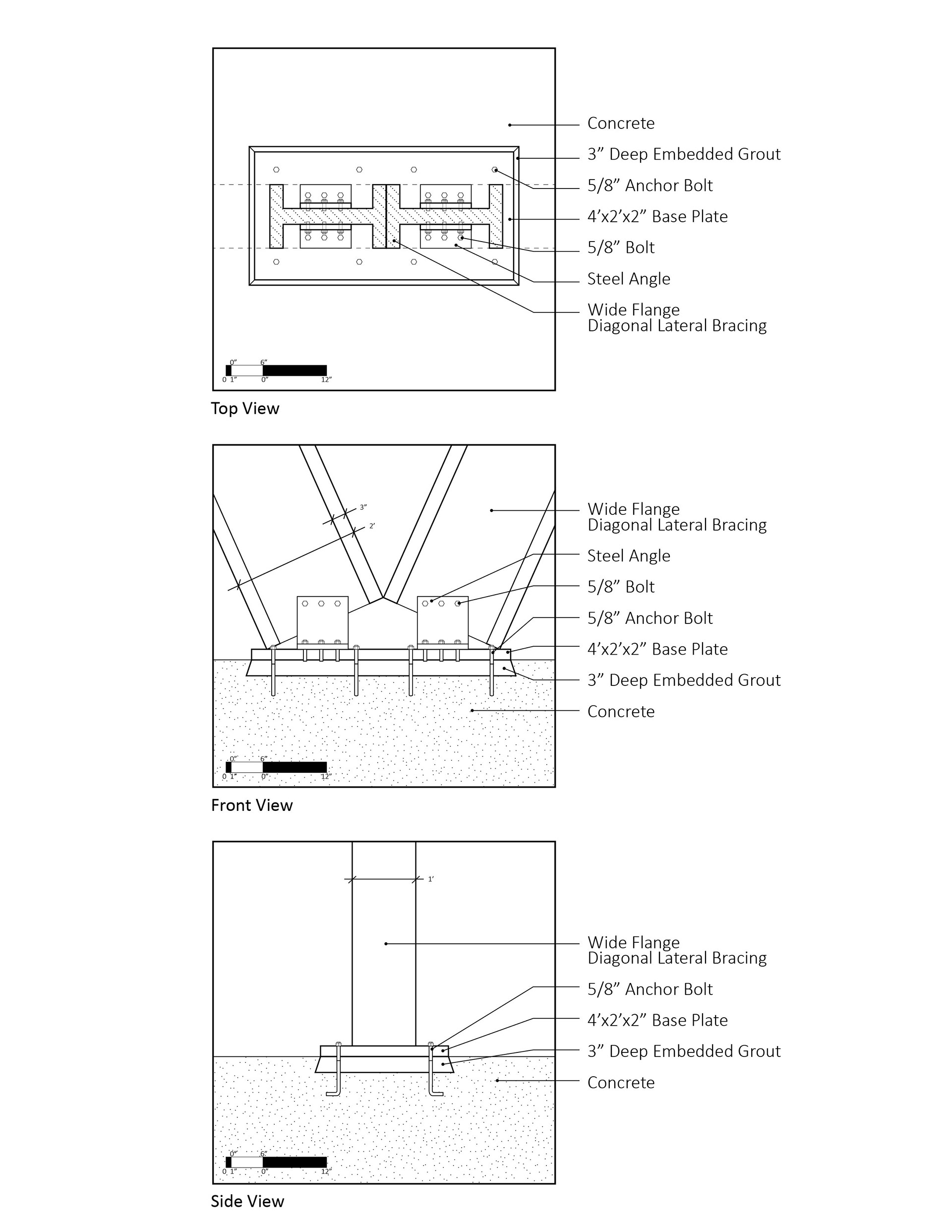 FOUNDATION BRACING CONNECTION DETAIL