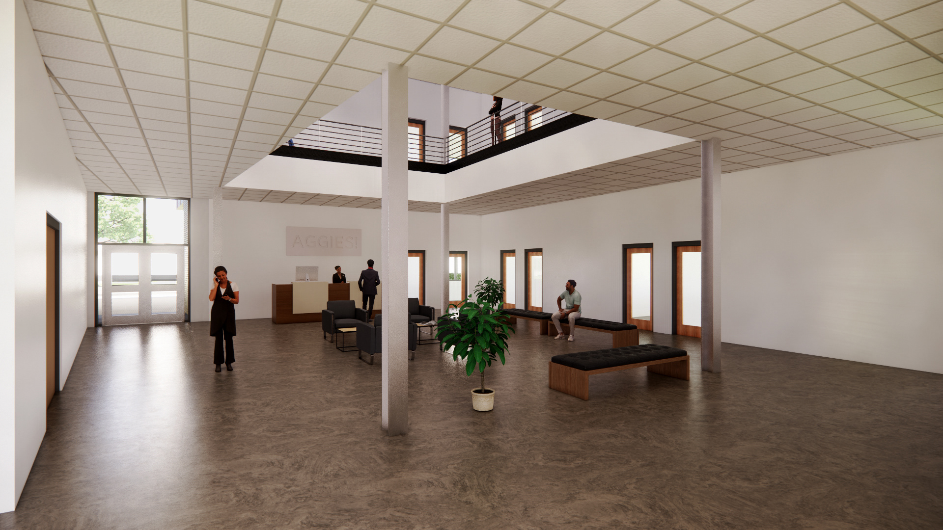 RENDER | FLOOR 1 | ADMIN RECEPTION