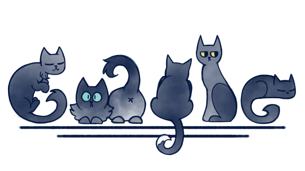 Black Cat Day Google Doodle (2021)