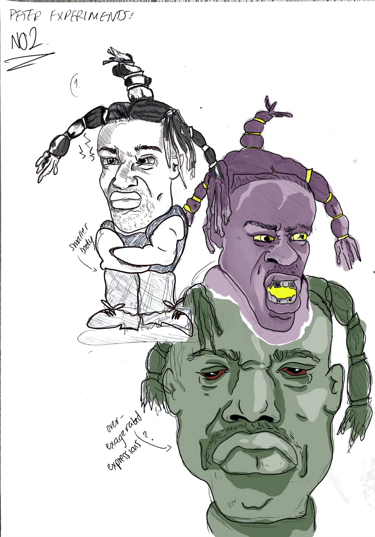 Peter Xan, character design for his album artwork.