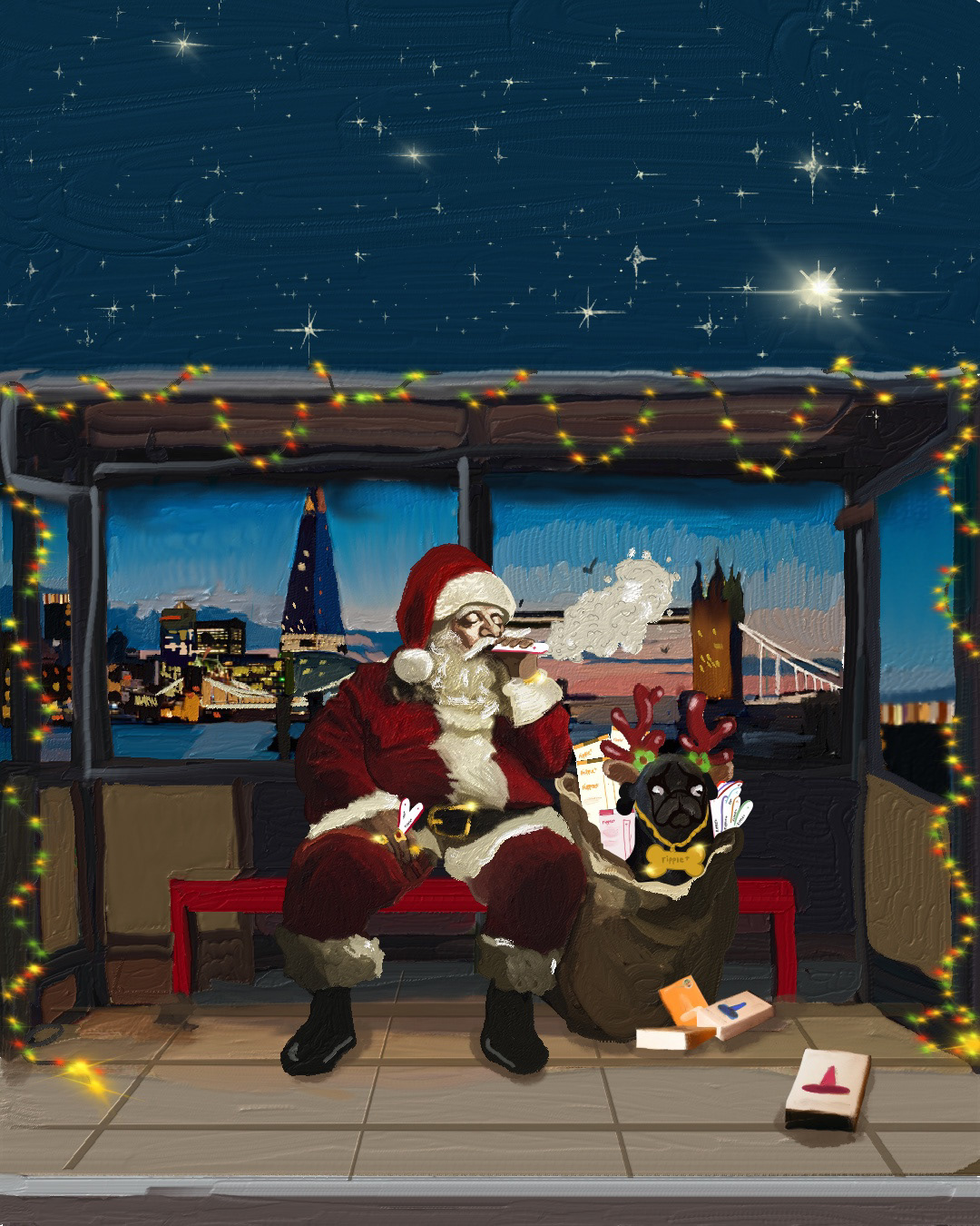 The Ripple Co.'s Christmas campaign artwork