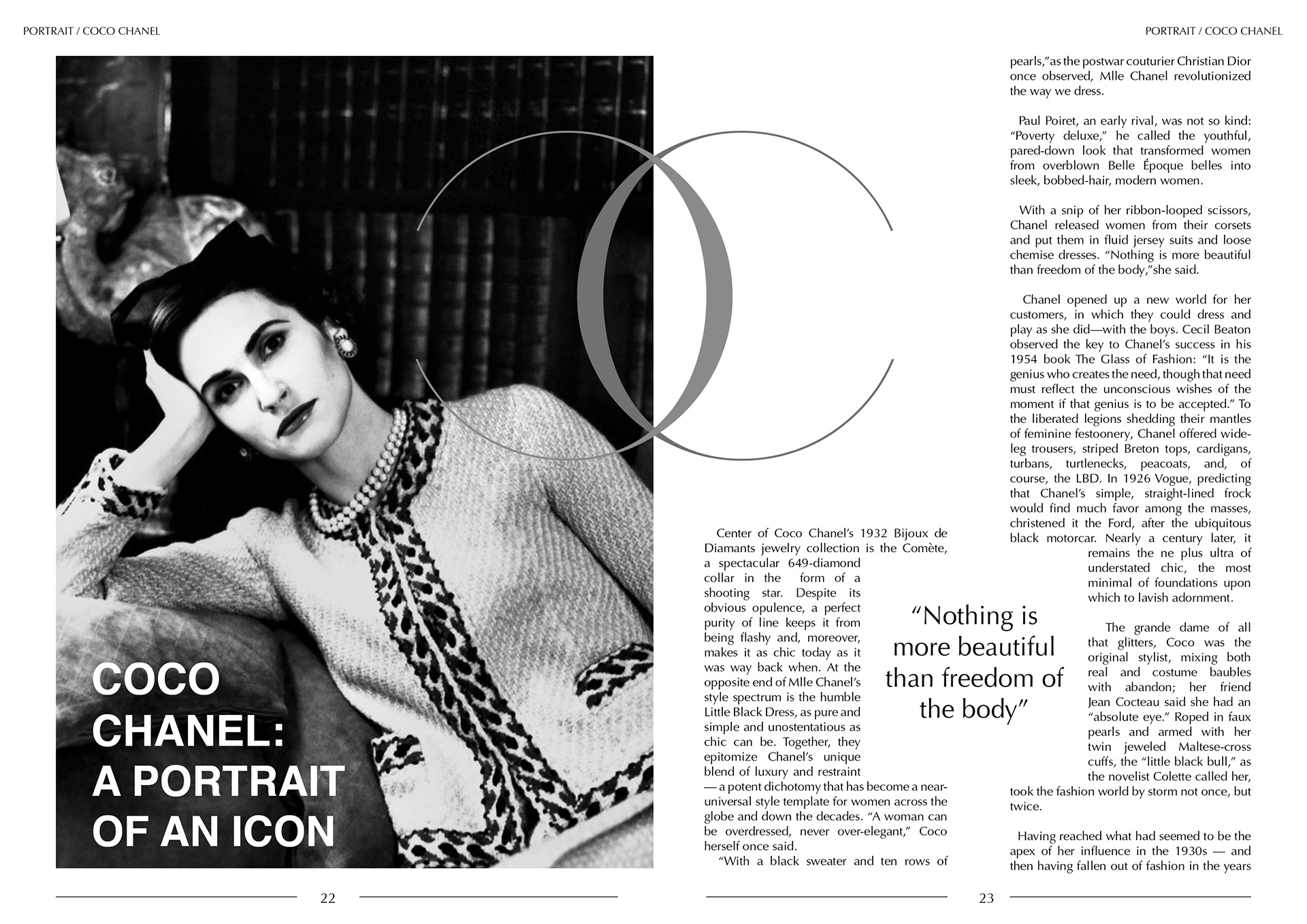 Kajsa Plum Wirell - COCO CHANEL: PORTRAIT OF AN ICON. EDITORIAL DESIGN.