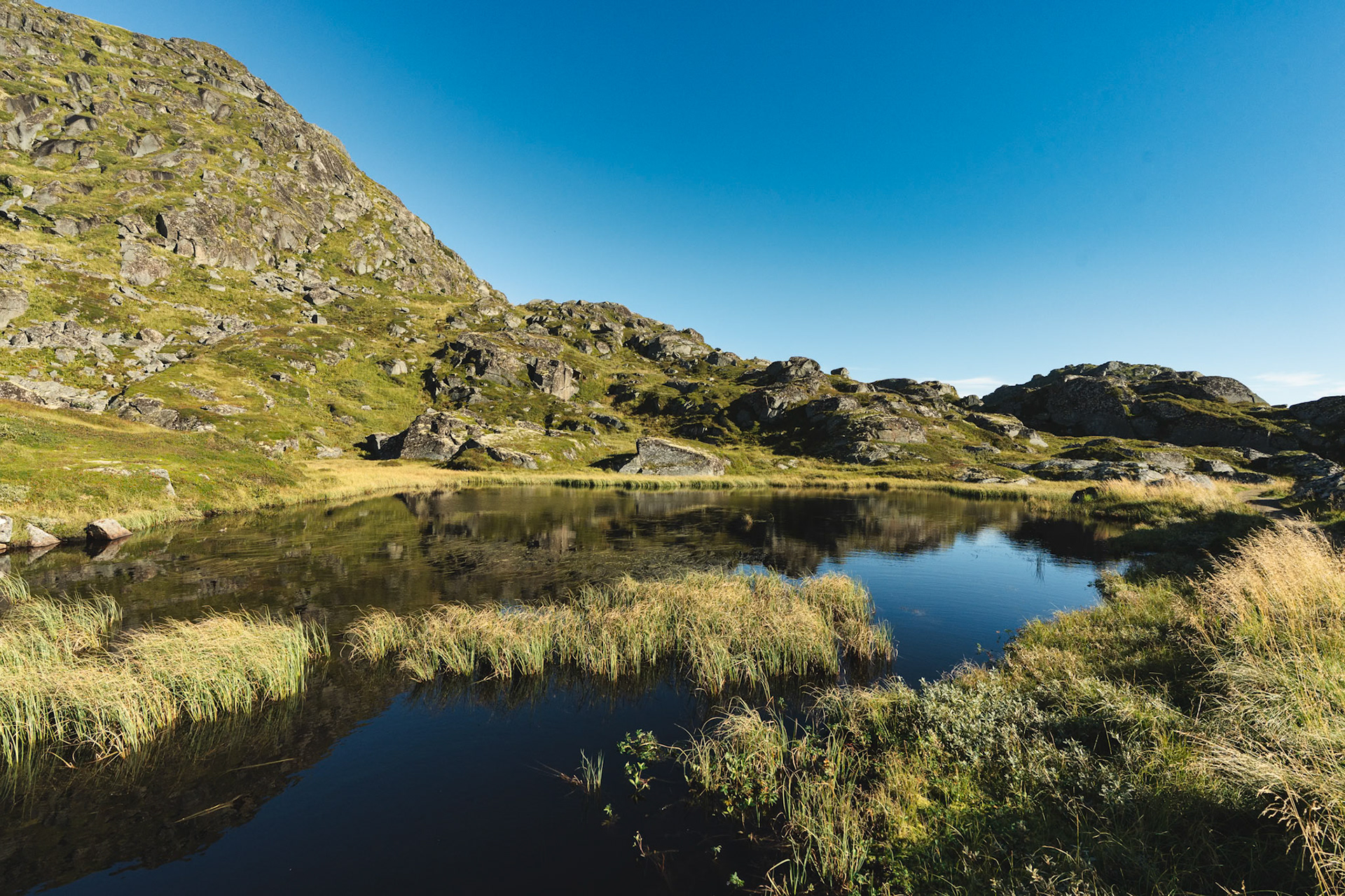 Little lake at the top of a hike