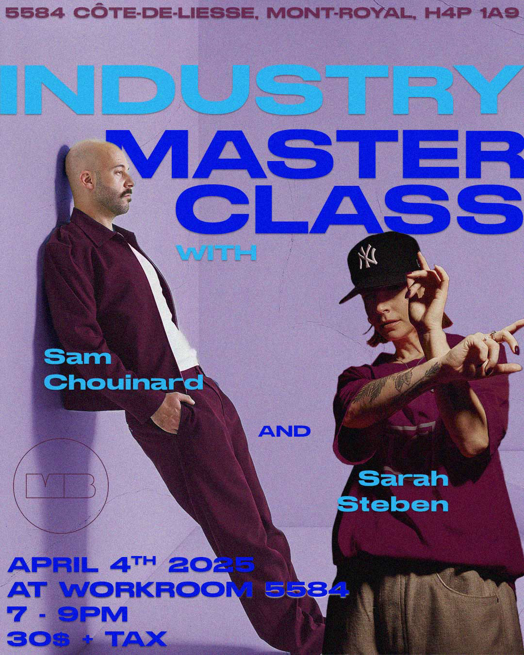 Class flyer for Sarah Steben and Sam Chouinard