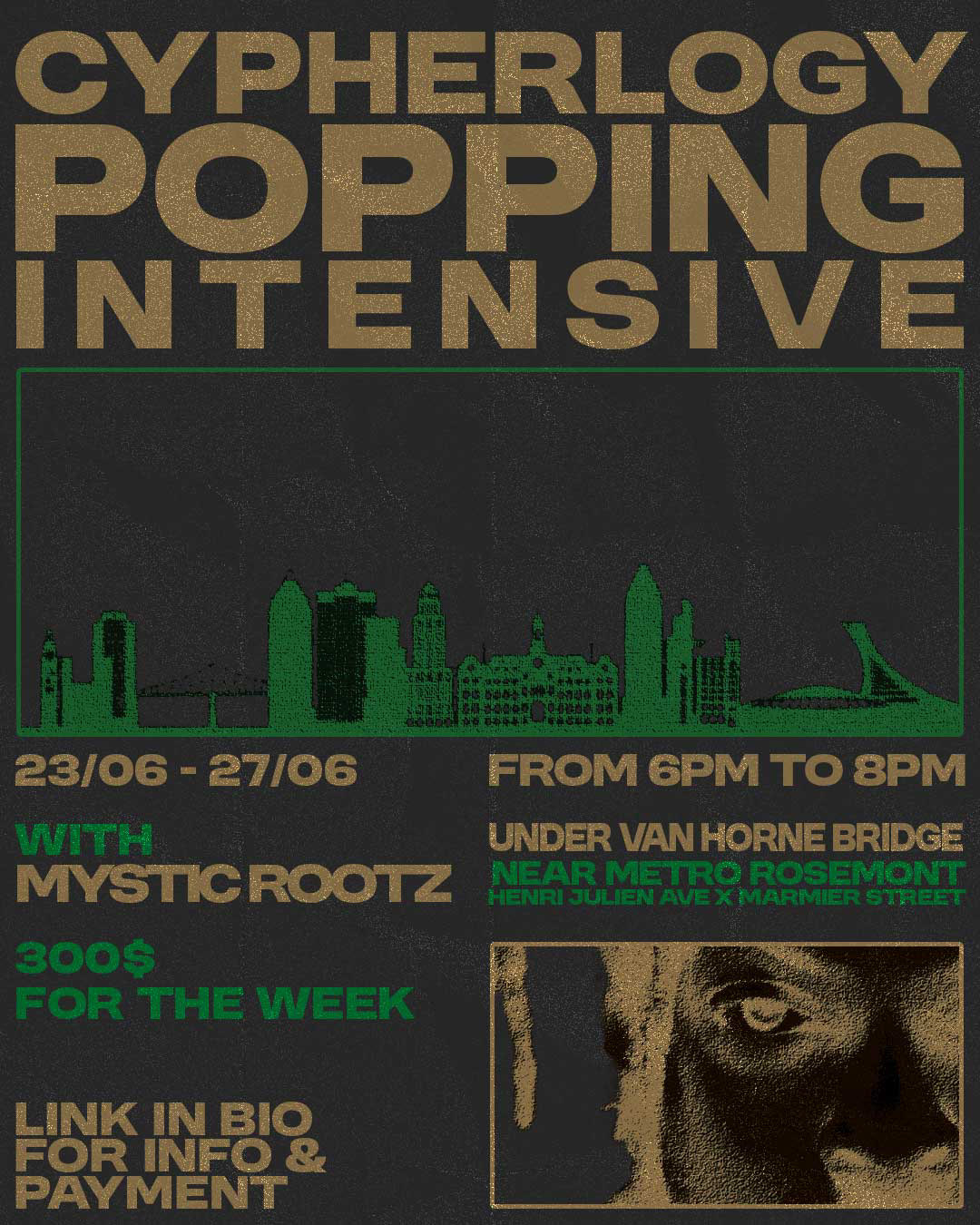 Class Flyer for Mecdy Mystic Rootz Jean-Pierre