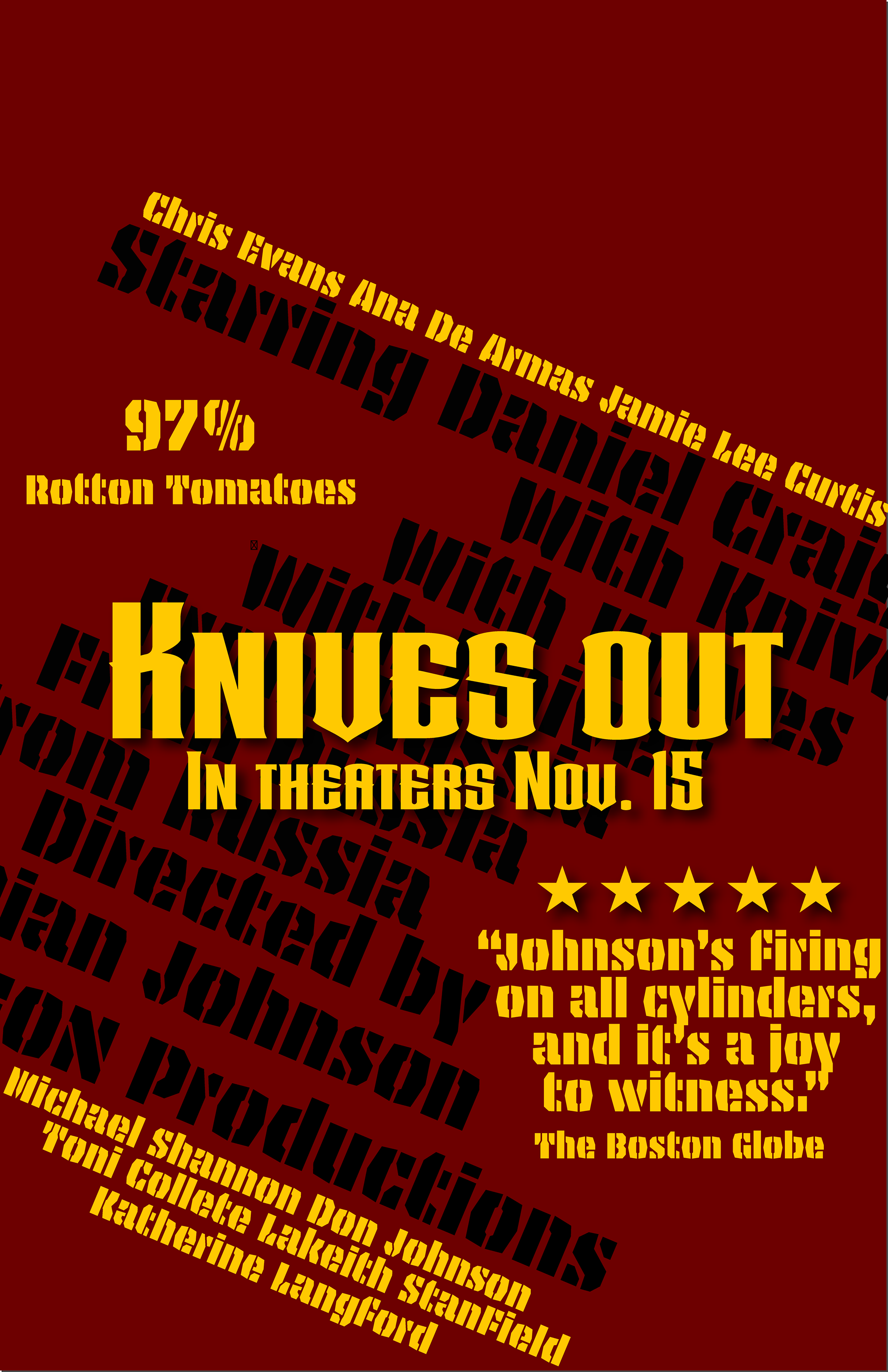 Knives Out Text Only Flyer