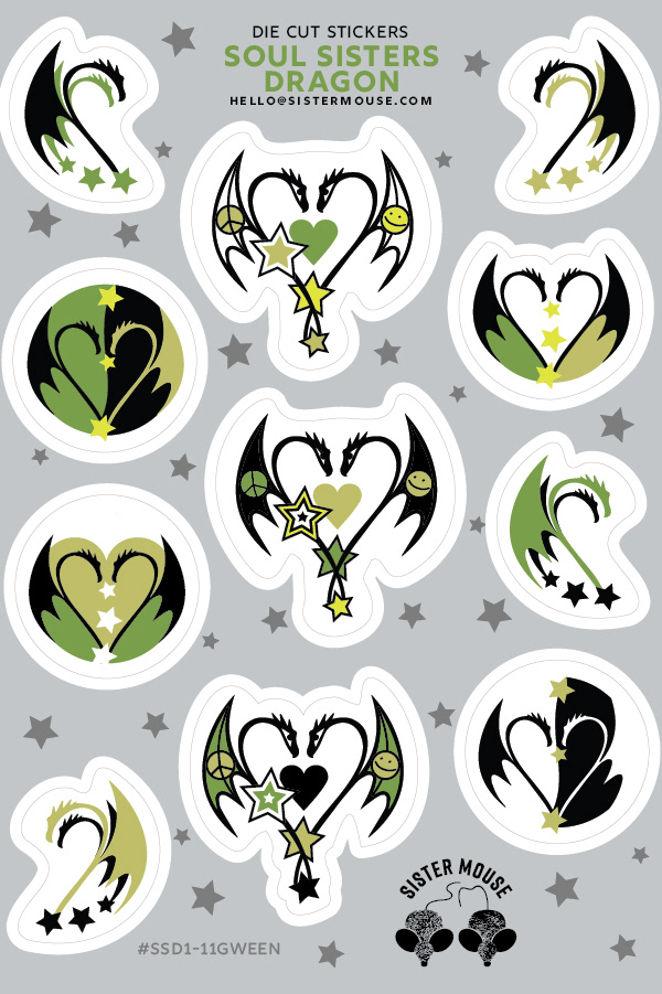 Soul Sisters Dragon Sticker Sheet
