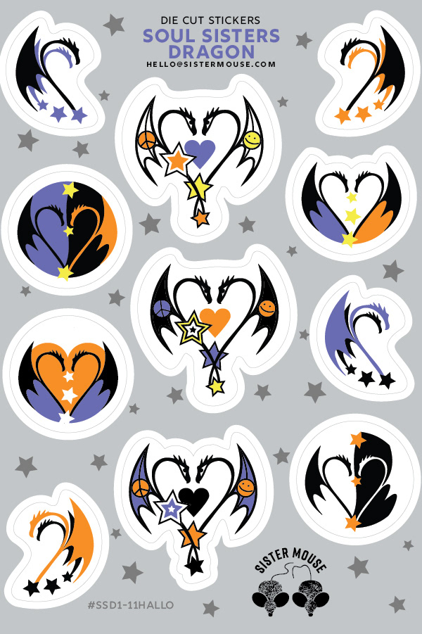 Soul Sisters Dragon Sticker Sheet