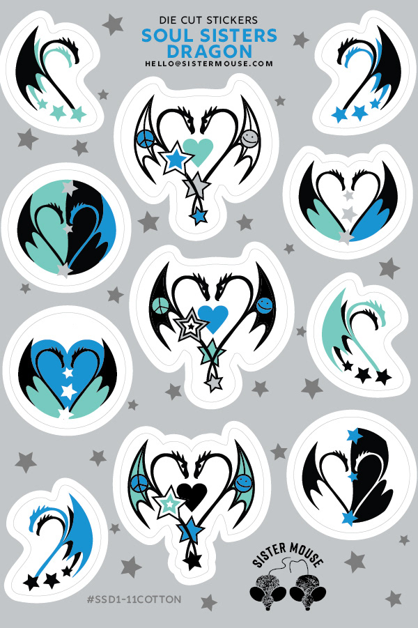 Soul Sisters Dragon Sticker Sheet