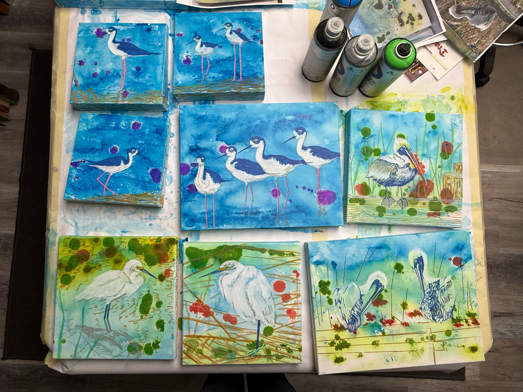 Sources drawn - inked - acrylic marker drawn - Spray Paint next!