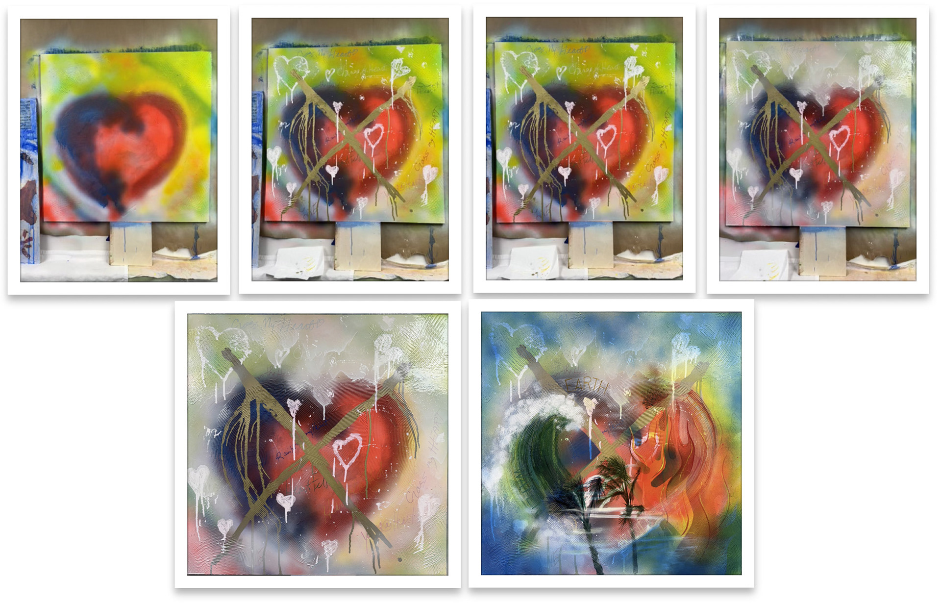 Process for Multi-Media techniques - Elemental Heart