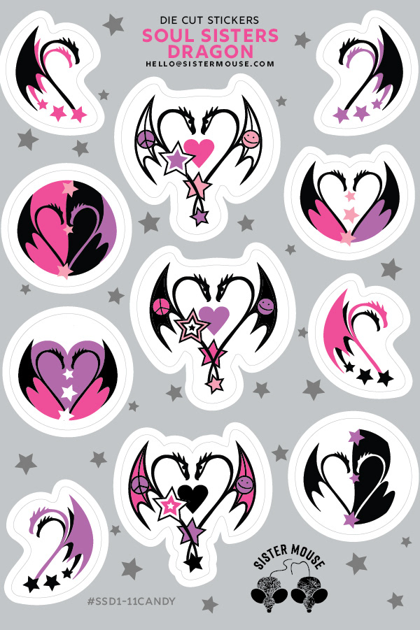 Soul Sisters Dragon Sticker Sheet