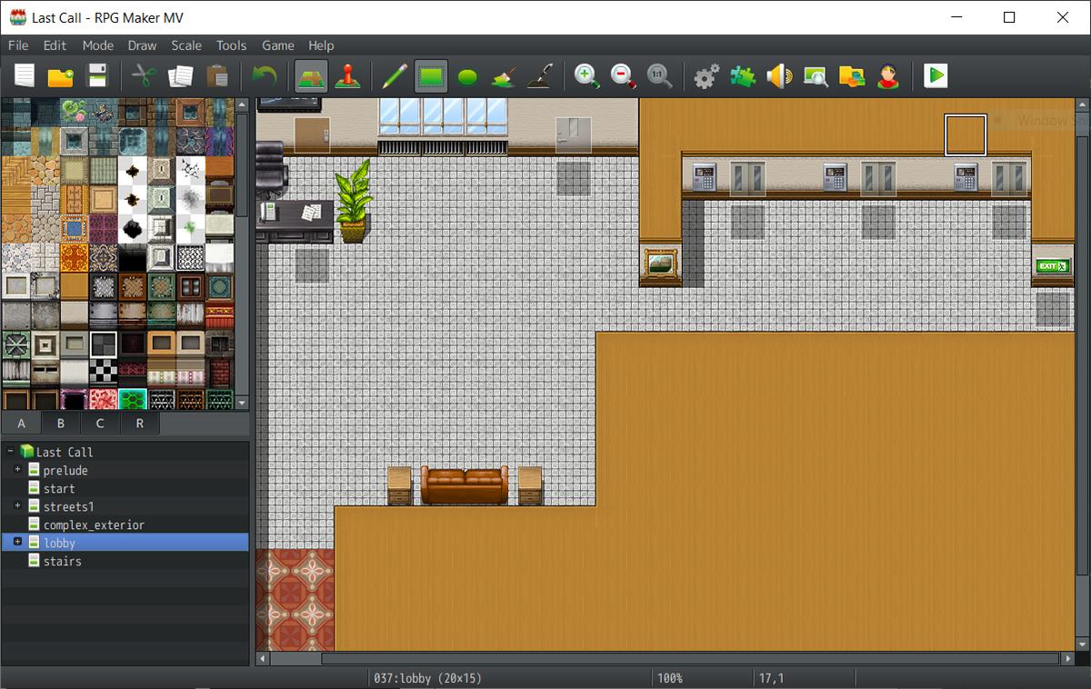 Level design, interior apartment lobby