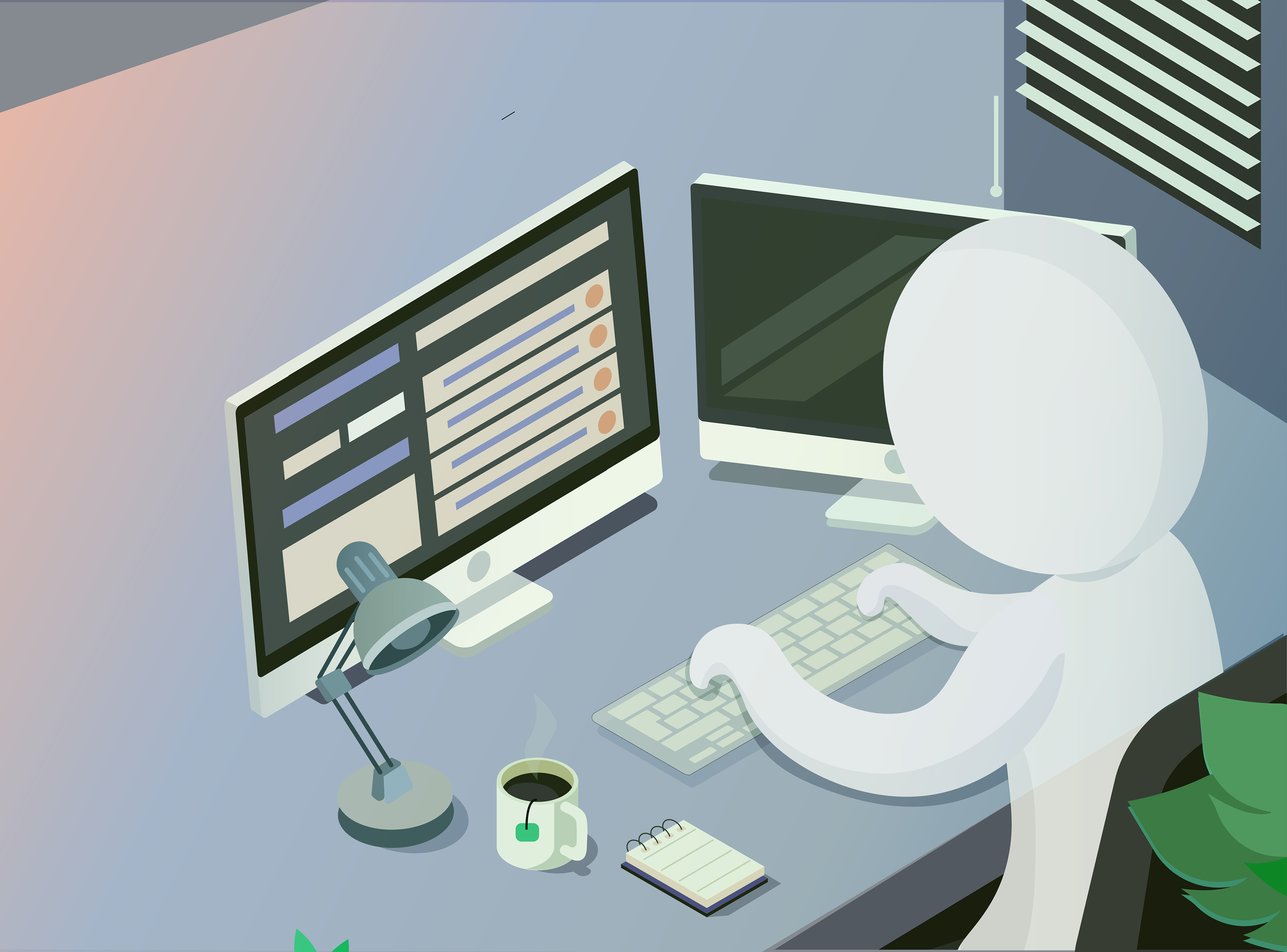Main Census character/caricature drawing in Illustrator