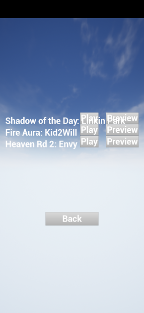 The songs I used in testing