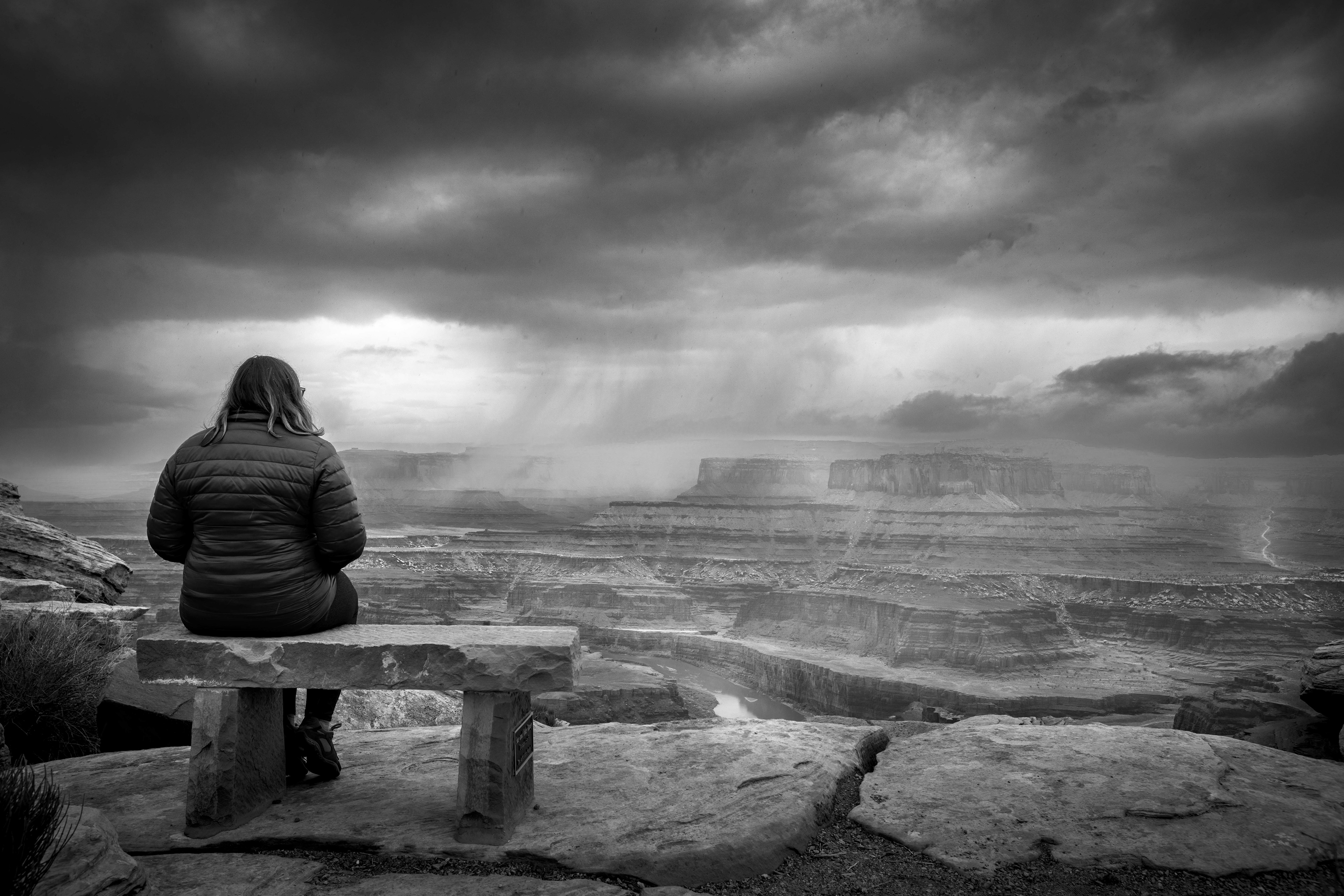 Rain in the desert. Canyonlands National Park, Utah