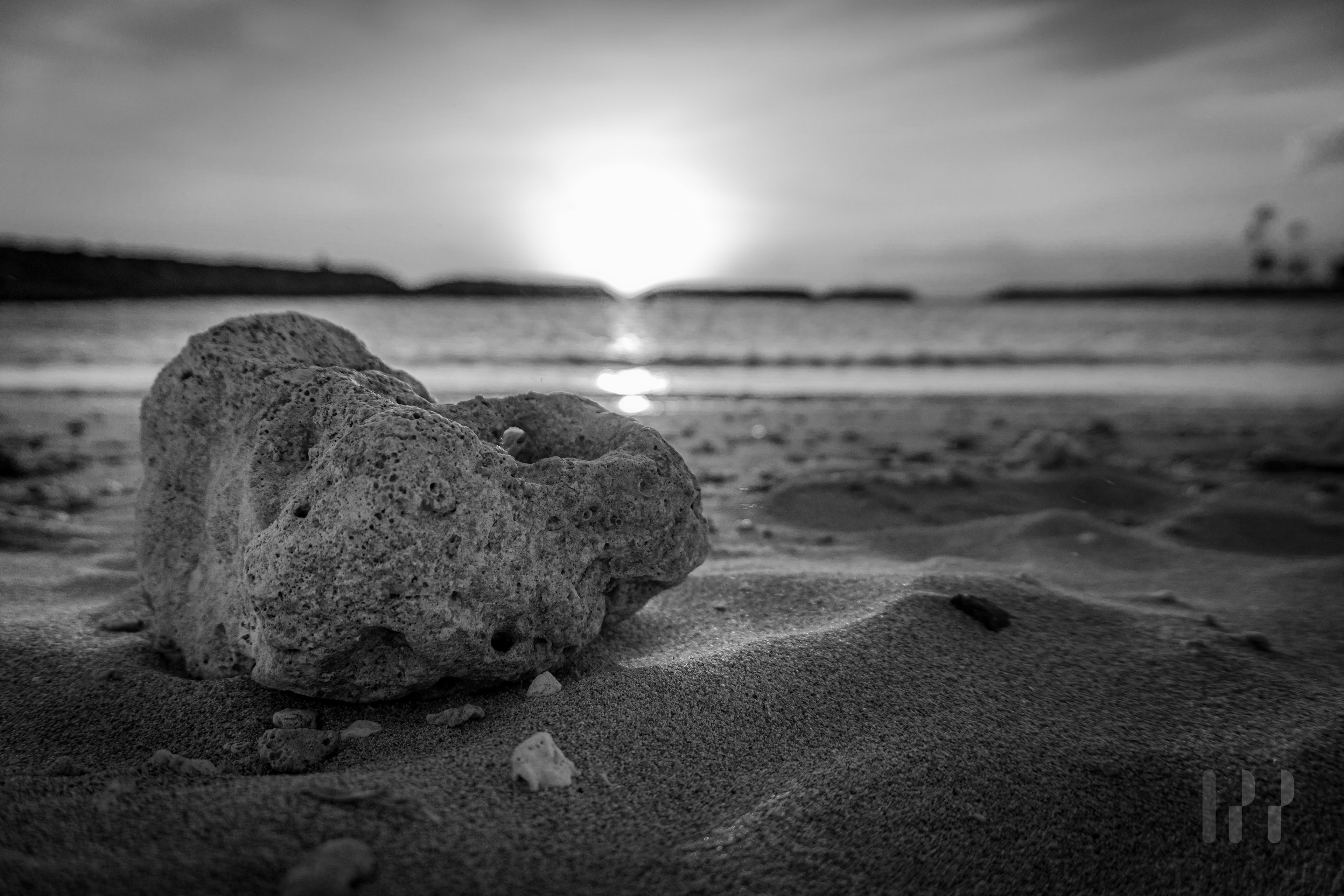 Beach Rock. Honolulu, Hawaii