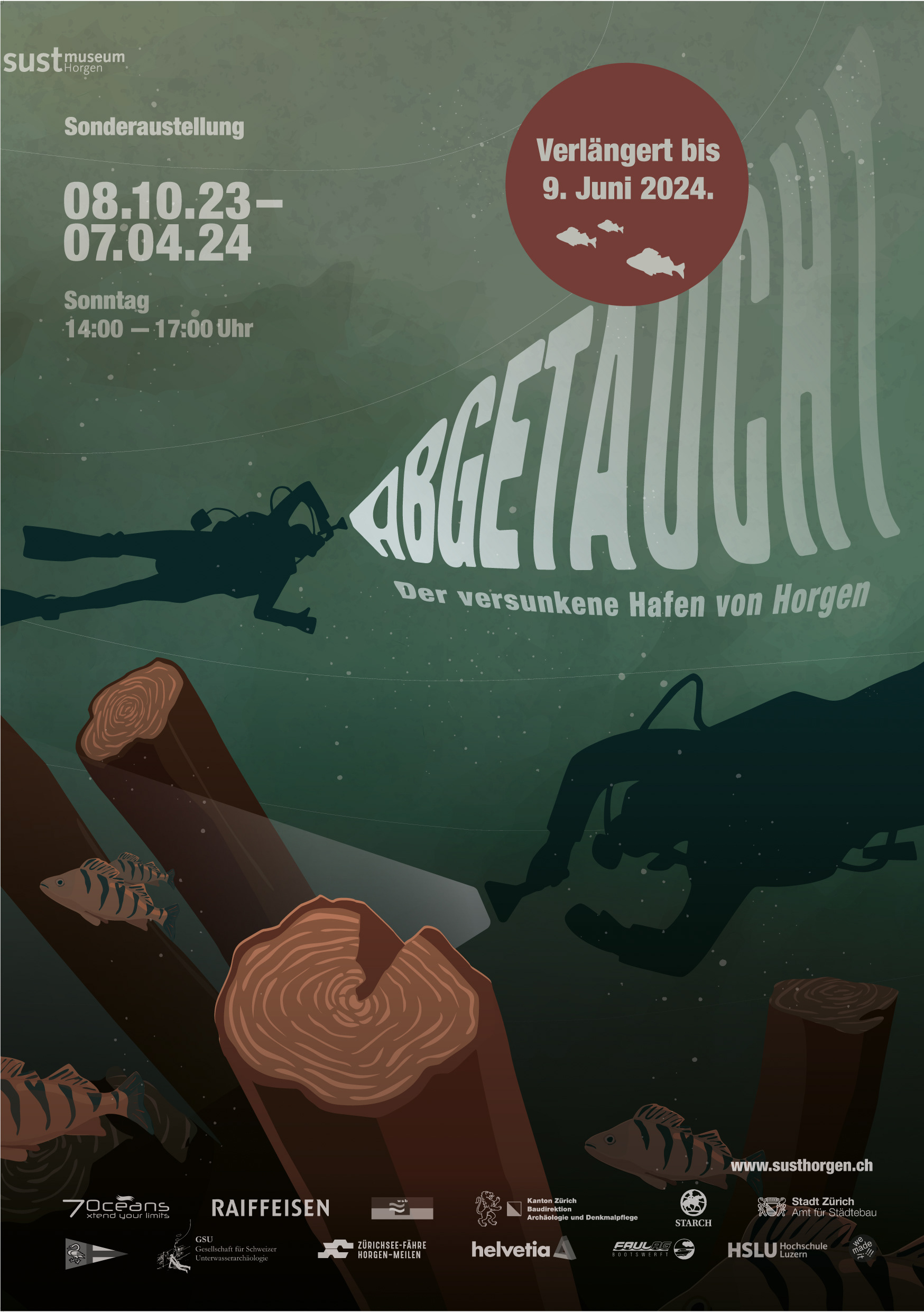Ausstellungsplakat, Unterwasserarchäologische Ausstellung
