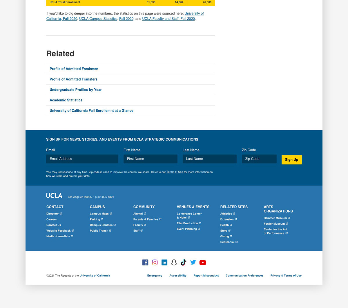 Related links at the bottom of pages help guide visitors to other parts of the site they may be interested in.