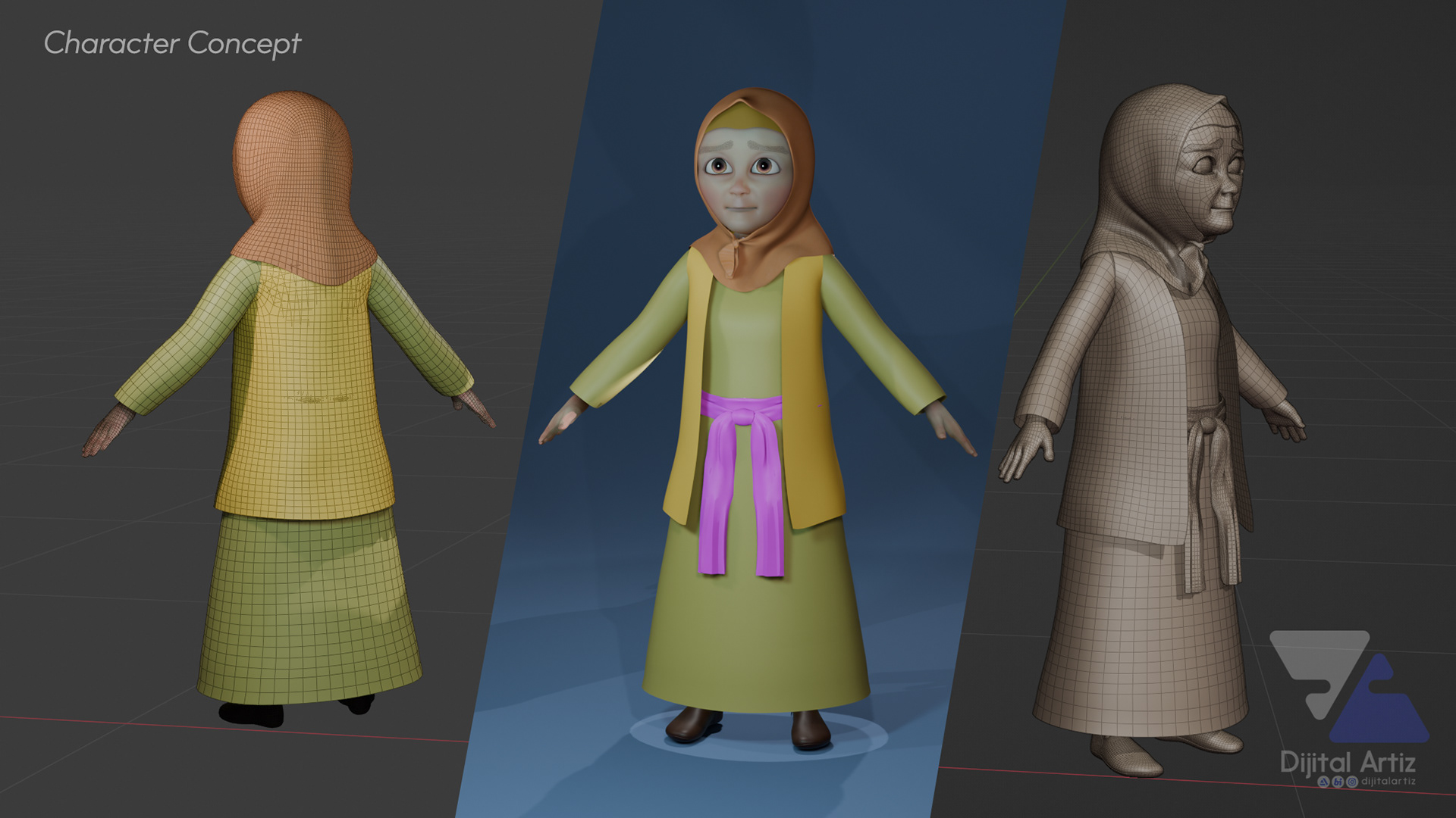 "Evvel Zaman Atölyesi" Project for Character Modeling