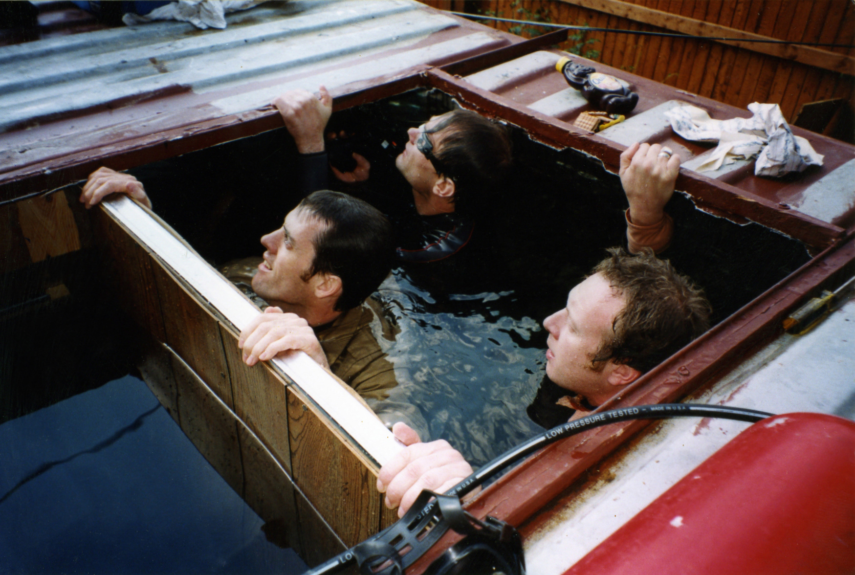 on set of "the drowning room" by patrick jolley & reynold reynolds, bushwick, brooklyn NY, .2000