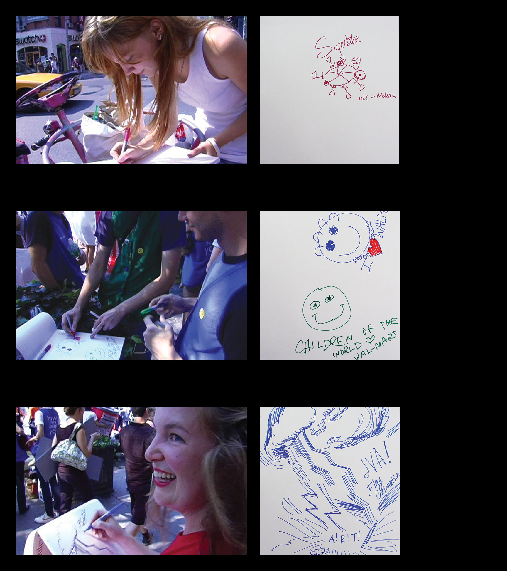 photo/video documentation of parade with art by participants